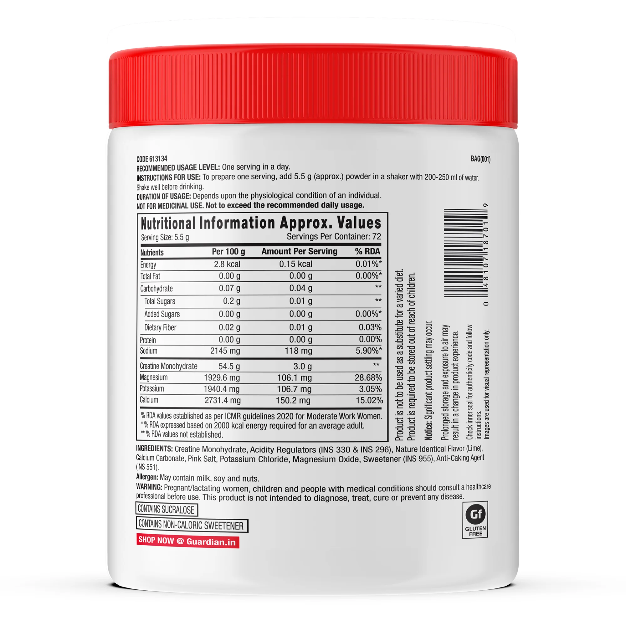 Creatine + Electrolytes 403 Gram - lemon - Image 4