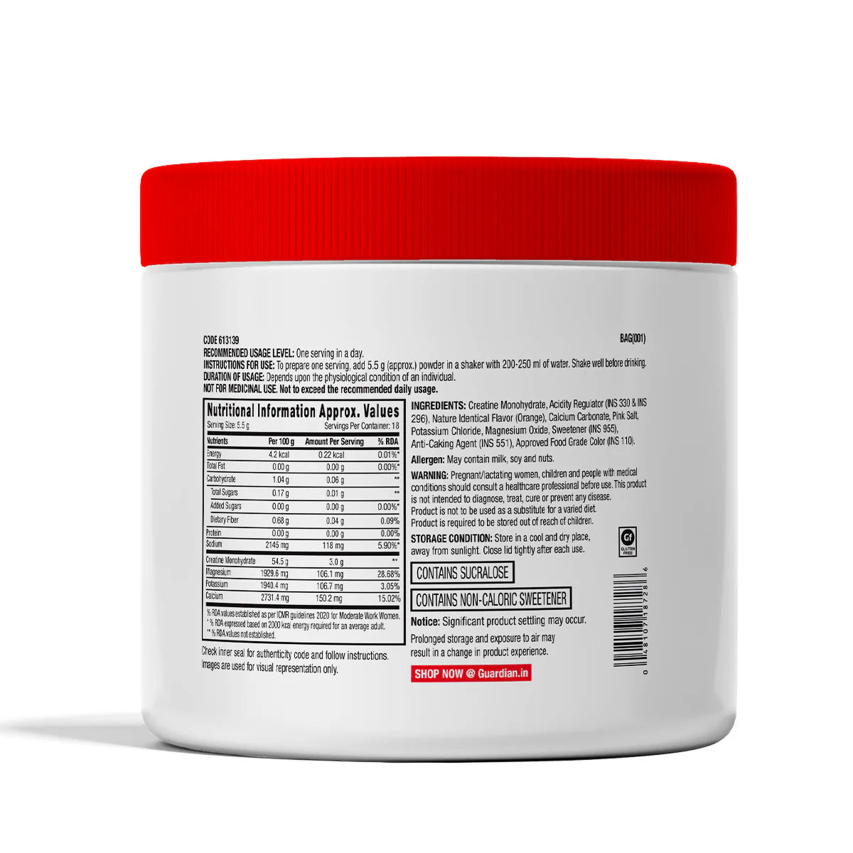 Creatine + Electrolytes(100 gms - Orange) - Image 3