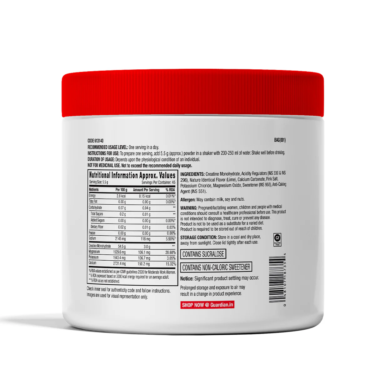 Creatine + Electrolytes(250 gms - Lemon) - Image 3