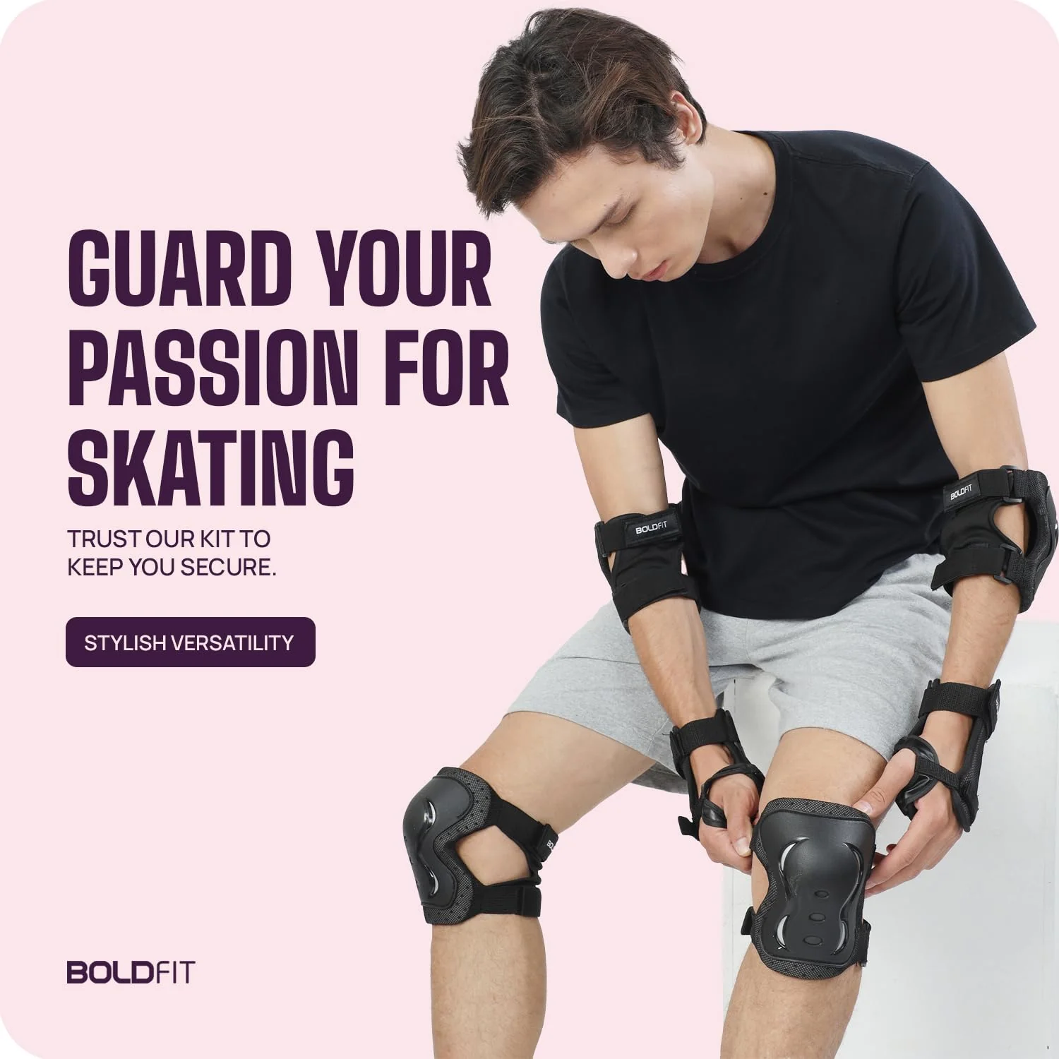 Cycling Safety Kit ( Knee, Elbow, Wrist Guard ) - Image 5