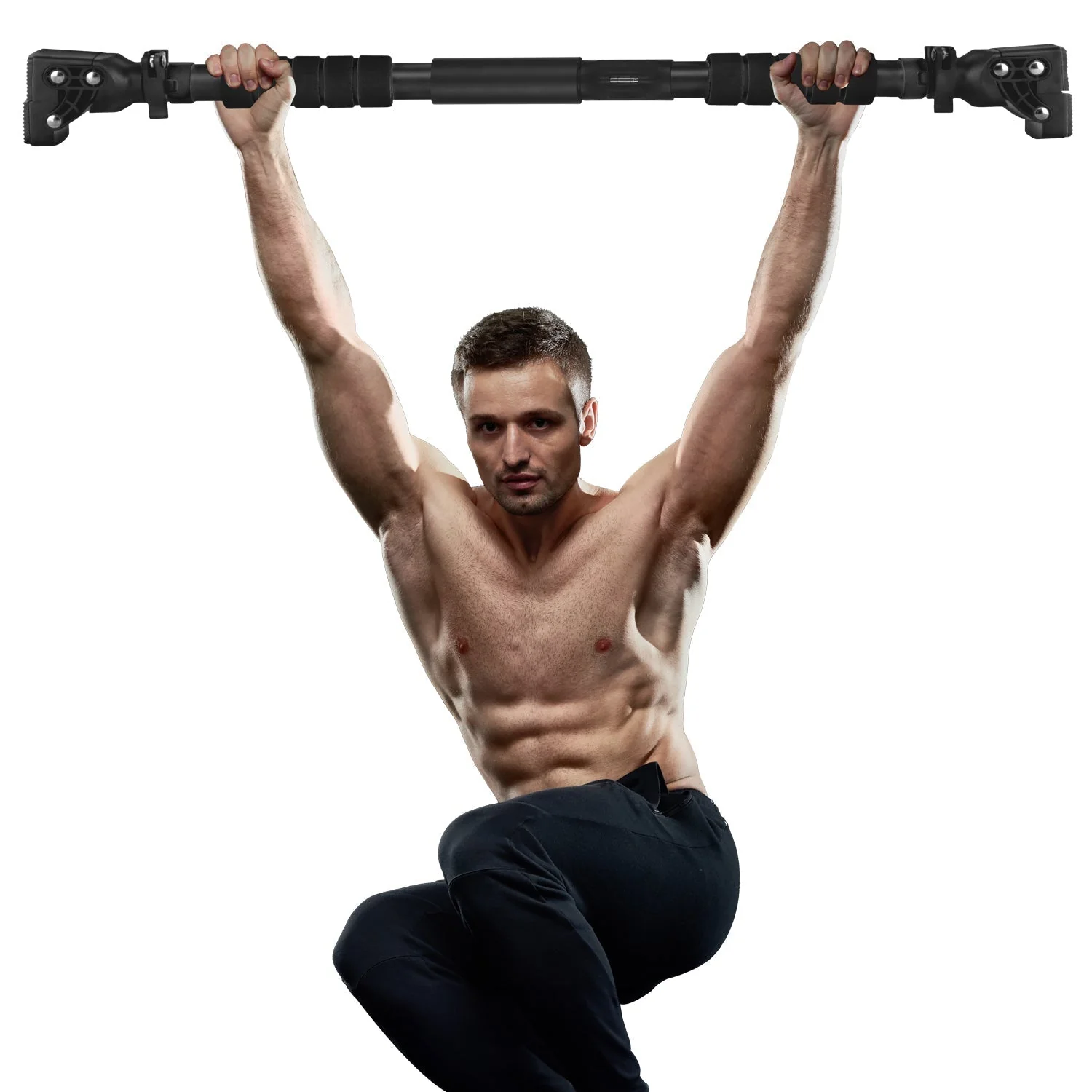 Doorway Pull up Bar without Screw - Black - Image 3