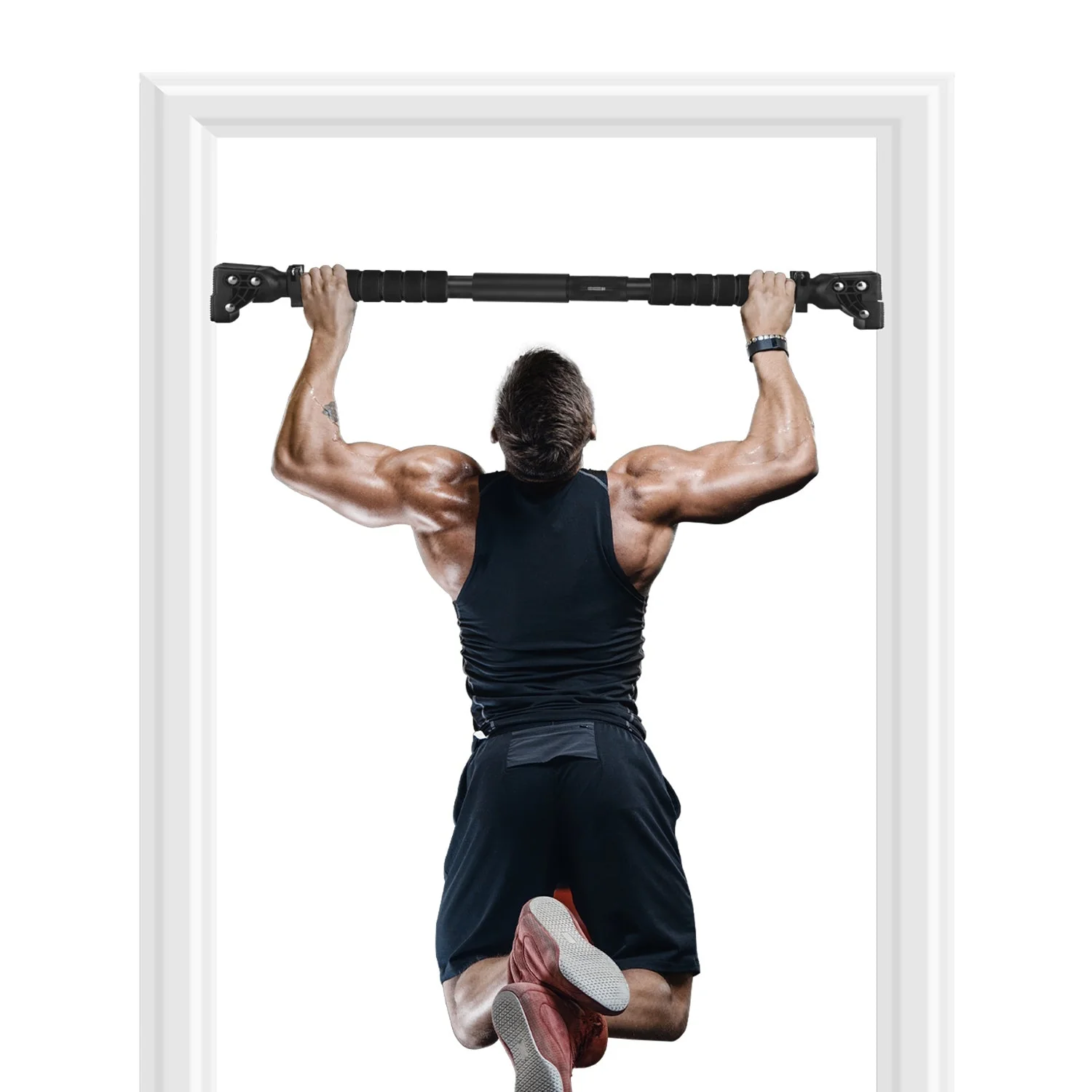 Doorway Pull up Bar without Screw - Black - Image 4