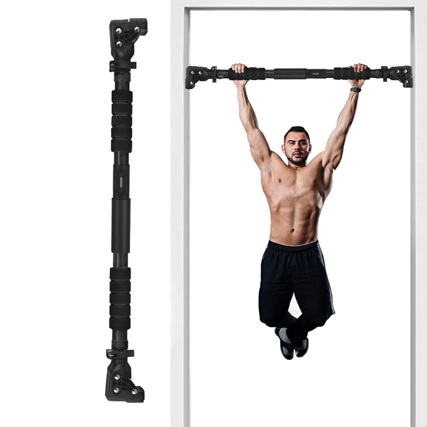 Doorway Pull up Bar without Screw - Black - Image 6