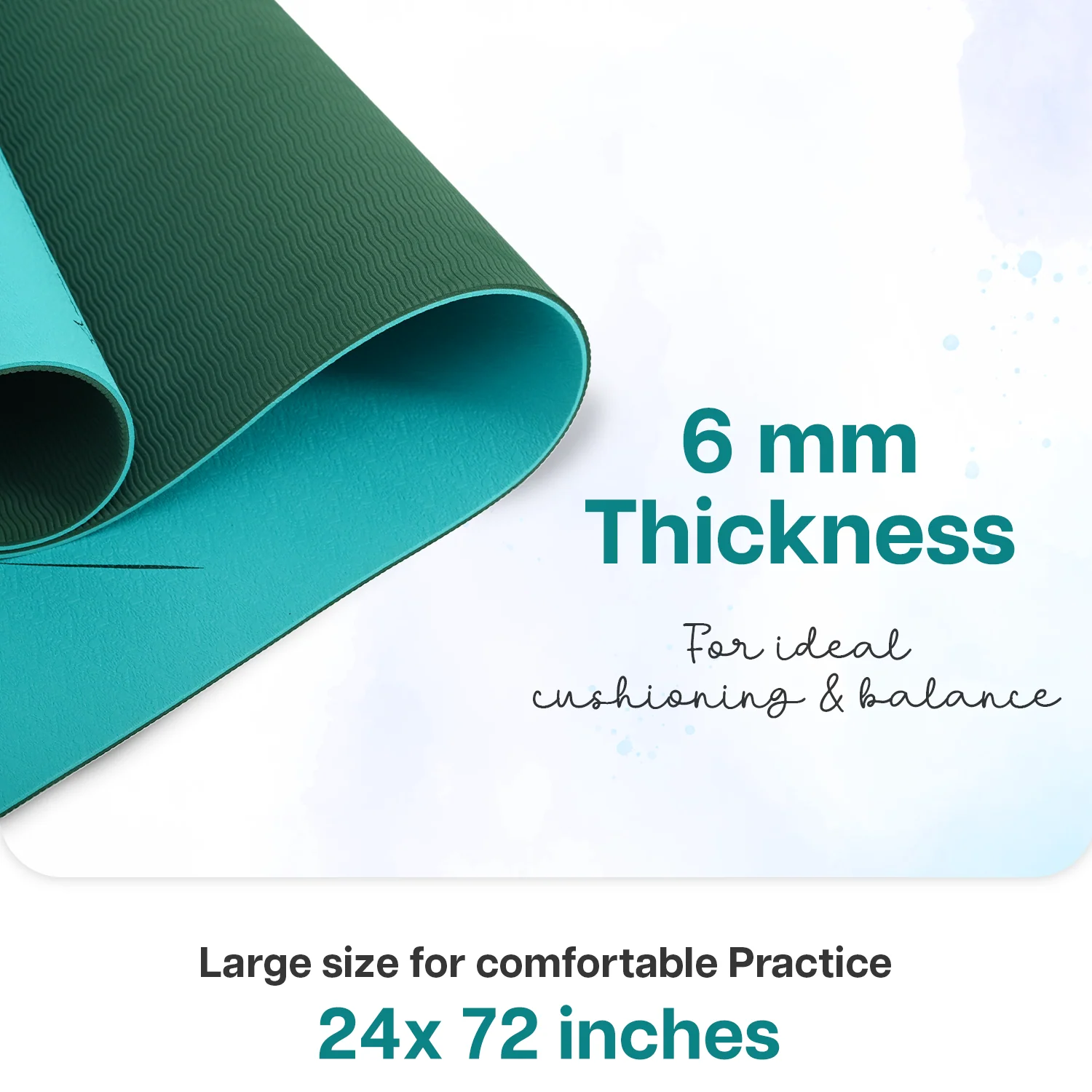 Dual Layer Alignment TPE Yoga Mat - 6mm - Image 22