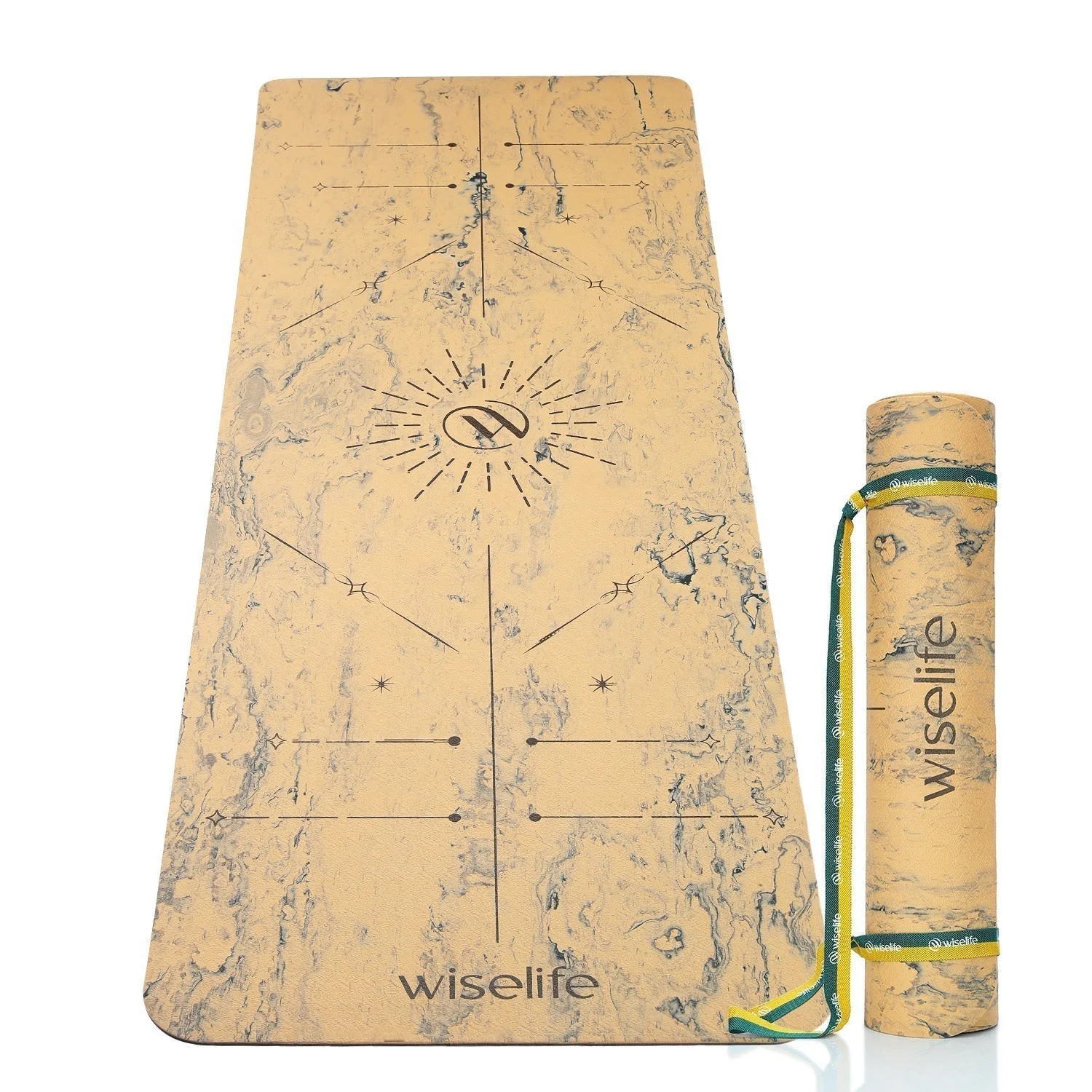 Dual Layer Alignment TPE Yoga Mat - 6mm - Image 3