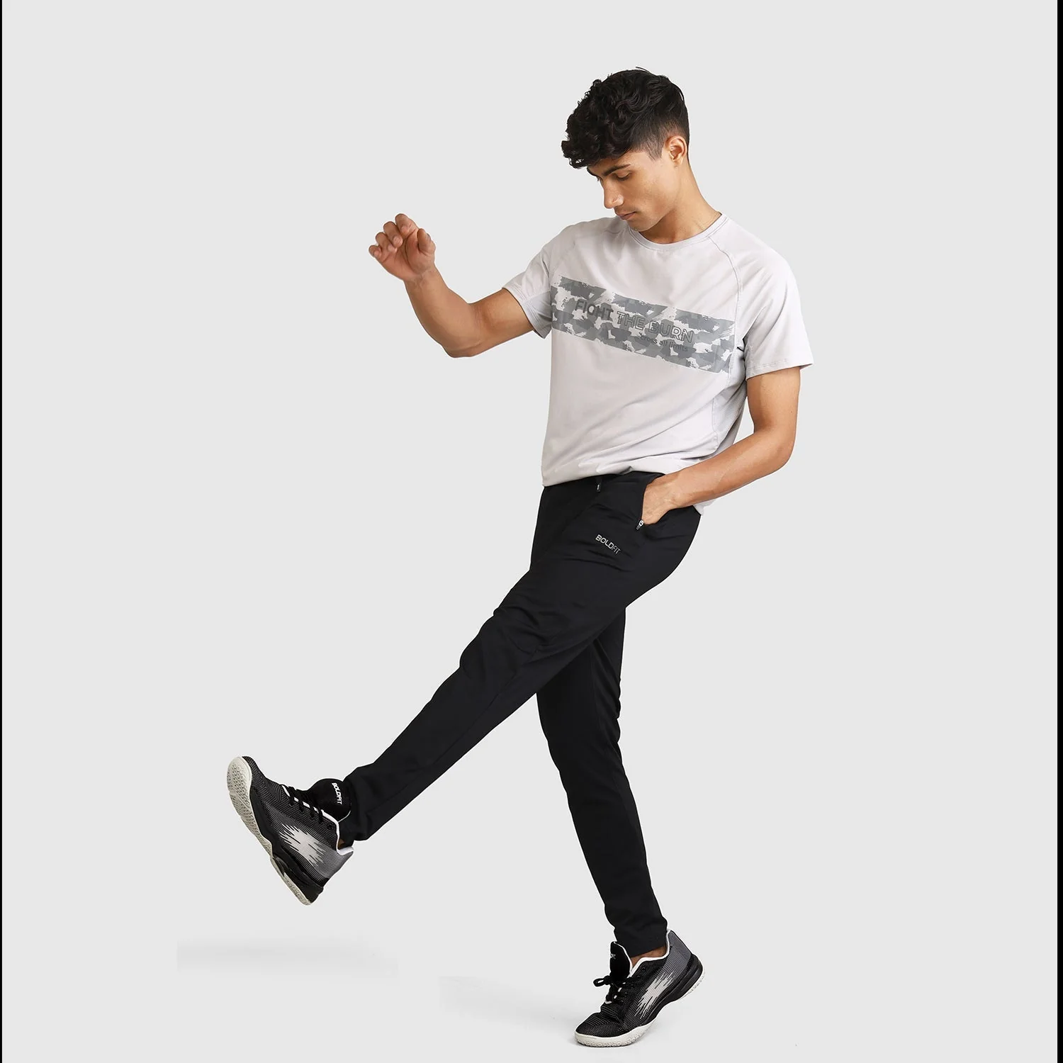 Endurance Mens Track Pants - Black - Image 2