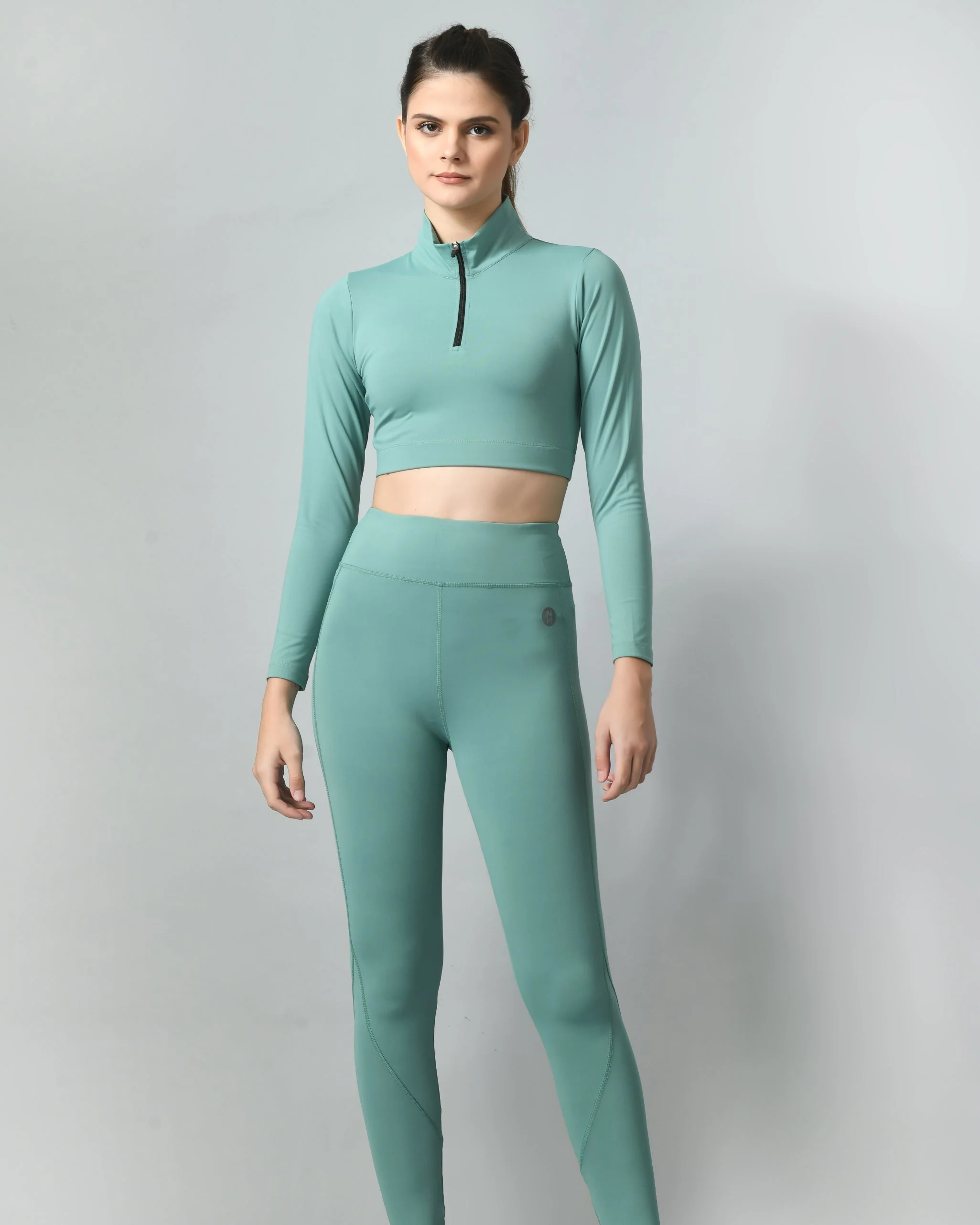 Flex-on Quarter Zip Crop Top - Image 5