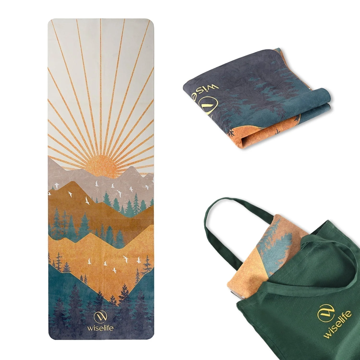 Foldable Microfiber Yoga Mat - 1MM - Image 15