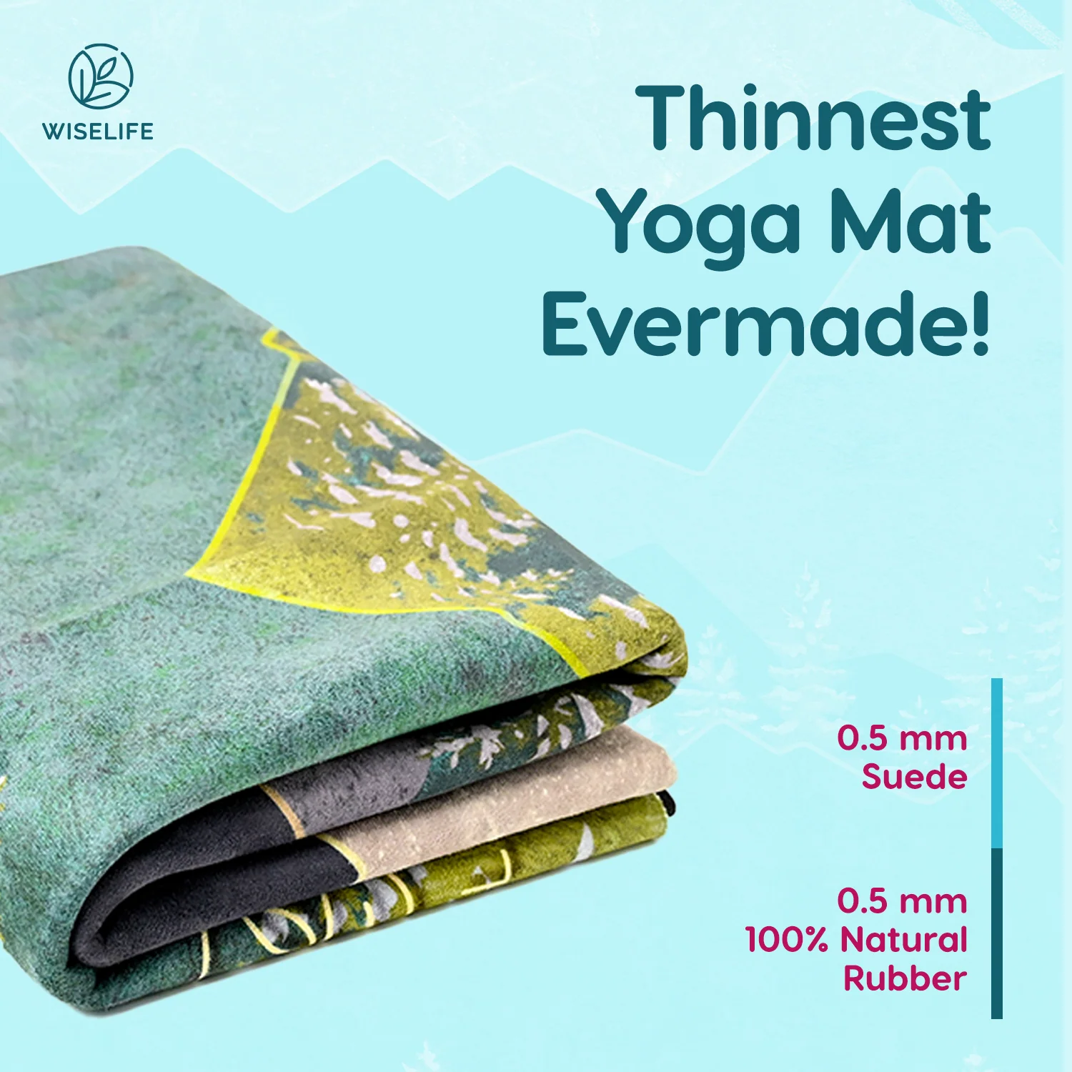 Foldable Microfiber Yoga Mat - 1MM - Image 7