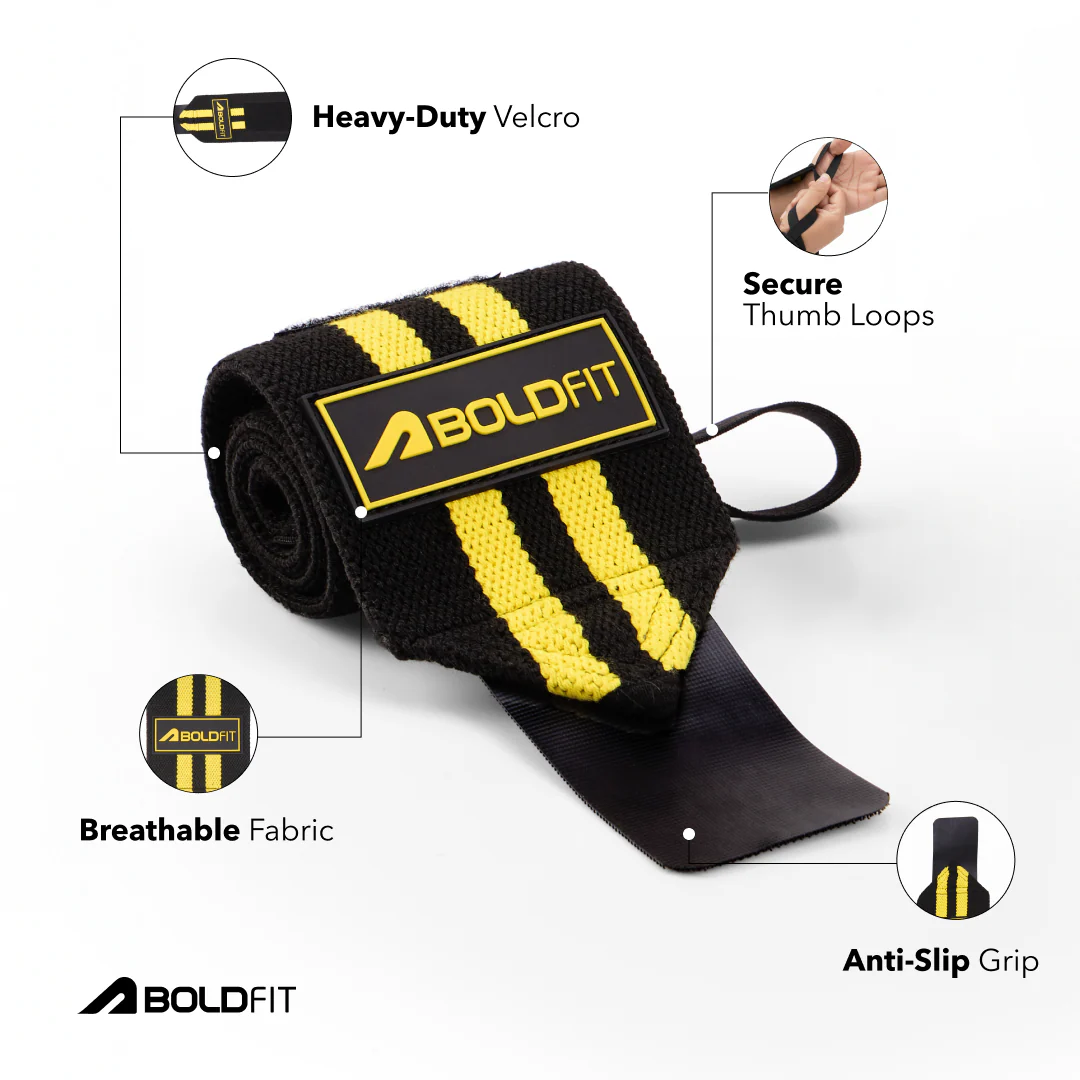 Force Grip Wrist Wrap - Yellow - Image 3