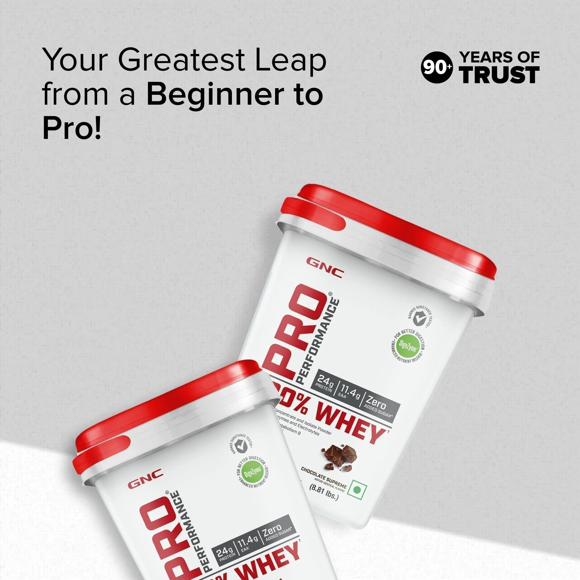GNC Pro Performance 100% Whey Protein Powder | Boosts Strength & Endurance | Builds Lean Muscles | Fastens Muscle Recovery | Formulated In USA | 24g Protein | 5.5g BCAA | Chocolate Supreme | 4 Kg - Image 8