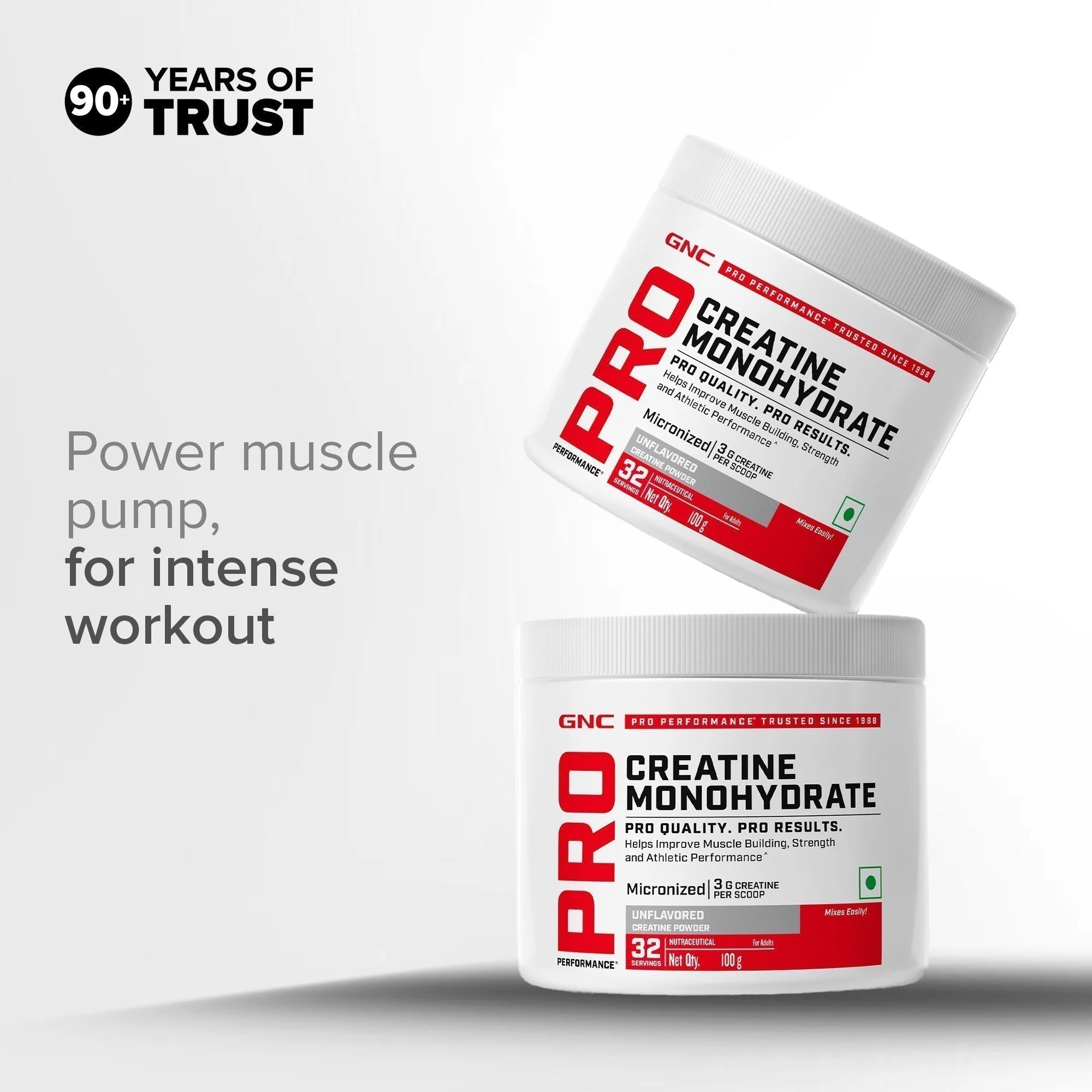 GNC Pro Performance Unflavoured Creatine Monohydrate 100 g - Image 3