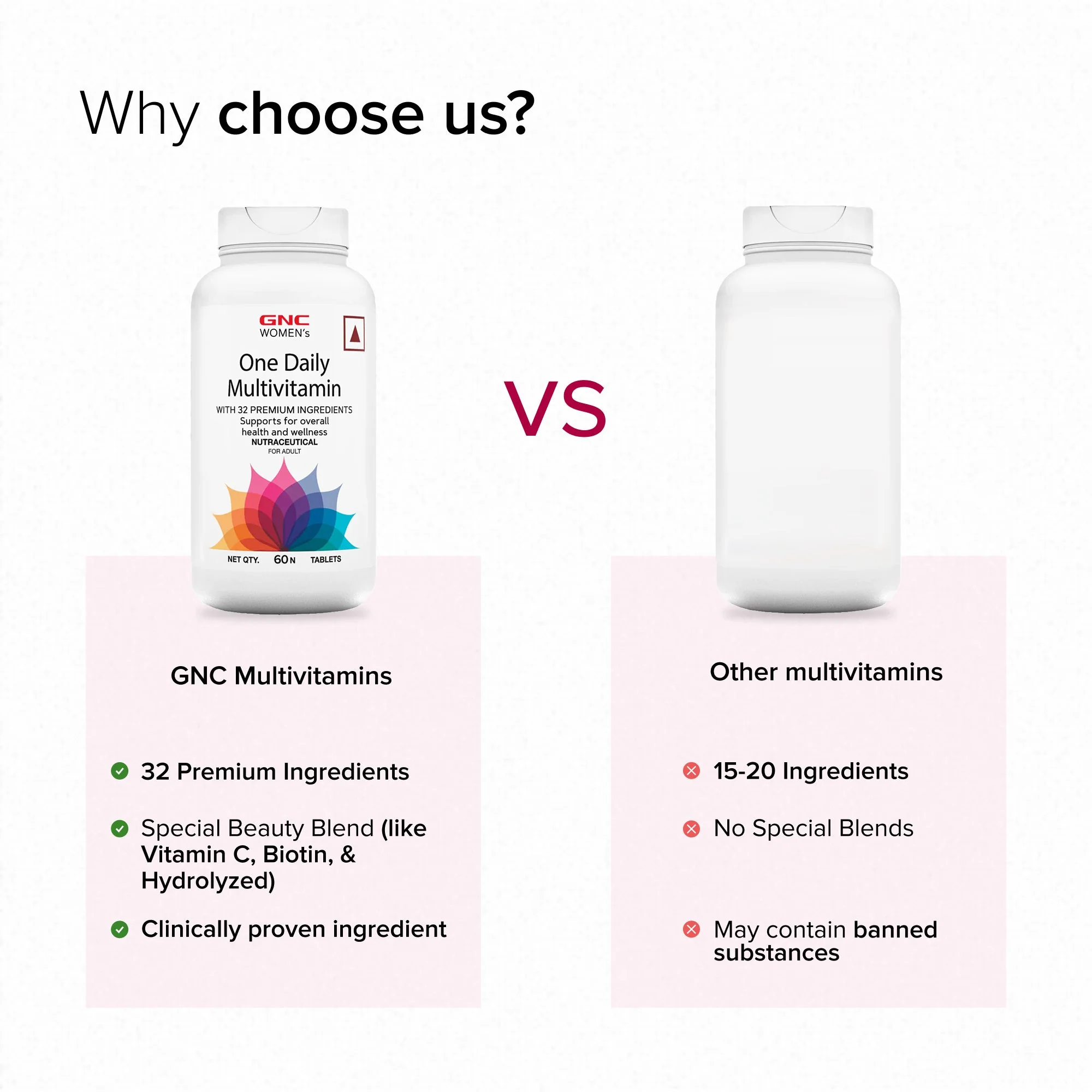 GNC Women's One Daily Multivitamin | Enhances Immunity | Boosts Energy Levels | Supports Memory | Protects Vision | Formulated In USA | 32 Rich Ingredients with Vitamin C & More | 60 Tablets - Image 4