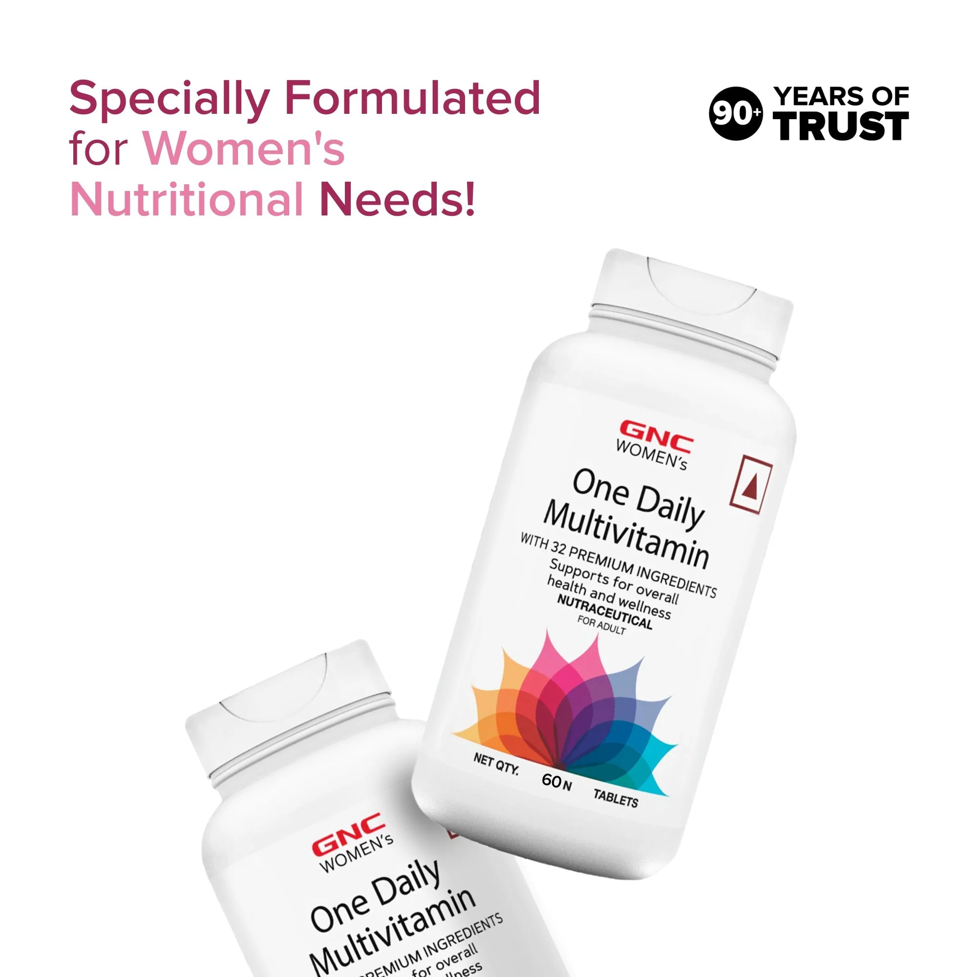 GNC Women's One Daily Multivitamin | Enhances Immunity | Boosts Energy Levels | Supports Memory | Protects Vision | Formulated In USA | 32 Rich Ingredients with Vitamin C & More | 60 Tablets - Image 6