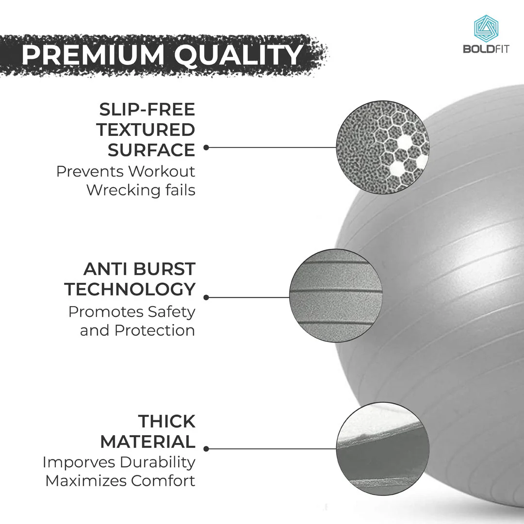 Gym Ball with Pump - 65 cm - Image 4