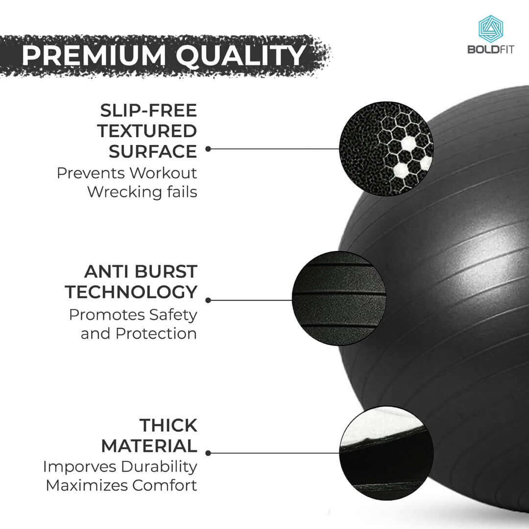 Gym Ball with Pump - 65 cm - Image 9