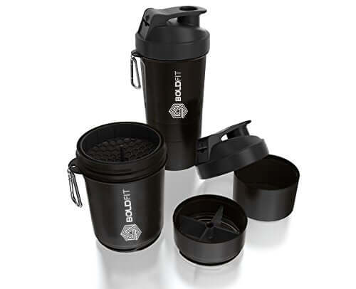 Gym Smart Shaker Bottle 500ml with Extra Compartment - Image 4