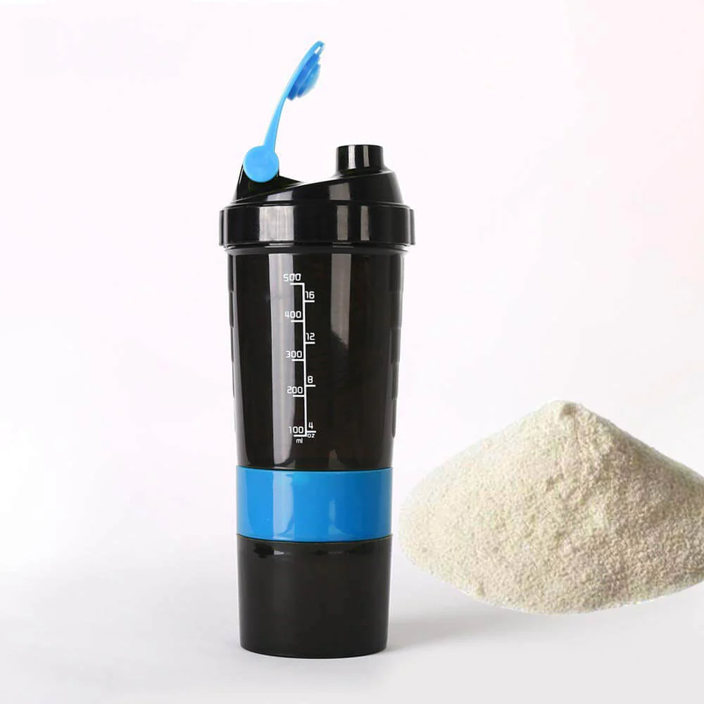 Gym Spider Shaker Bottle 500ml with Extra Compartment - Image 15