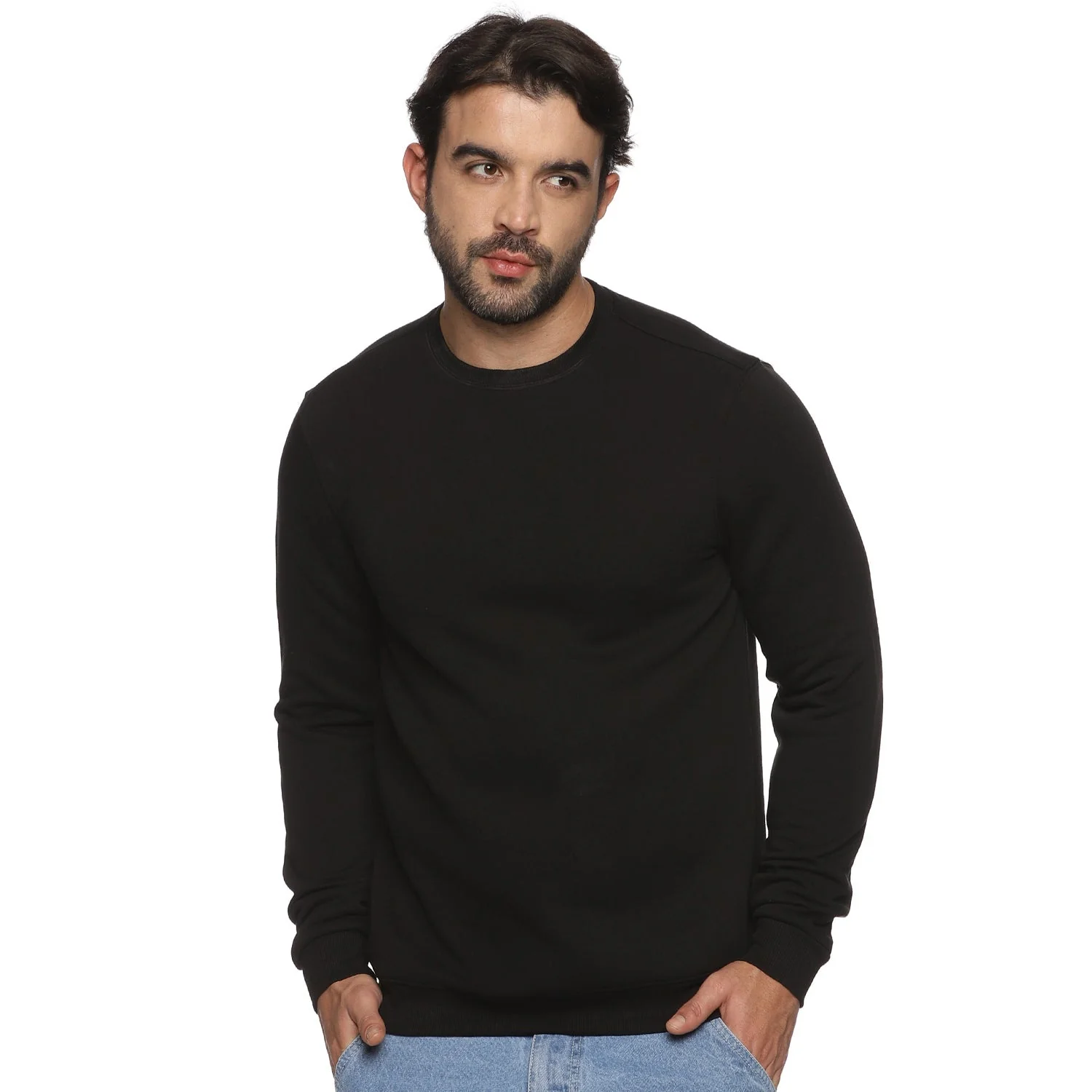 Half-zipper Sweatshirt for Men - Black - Image 14