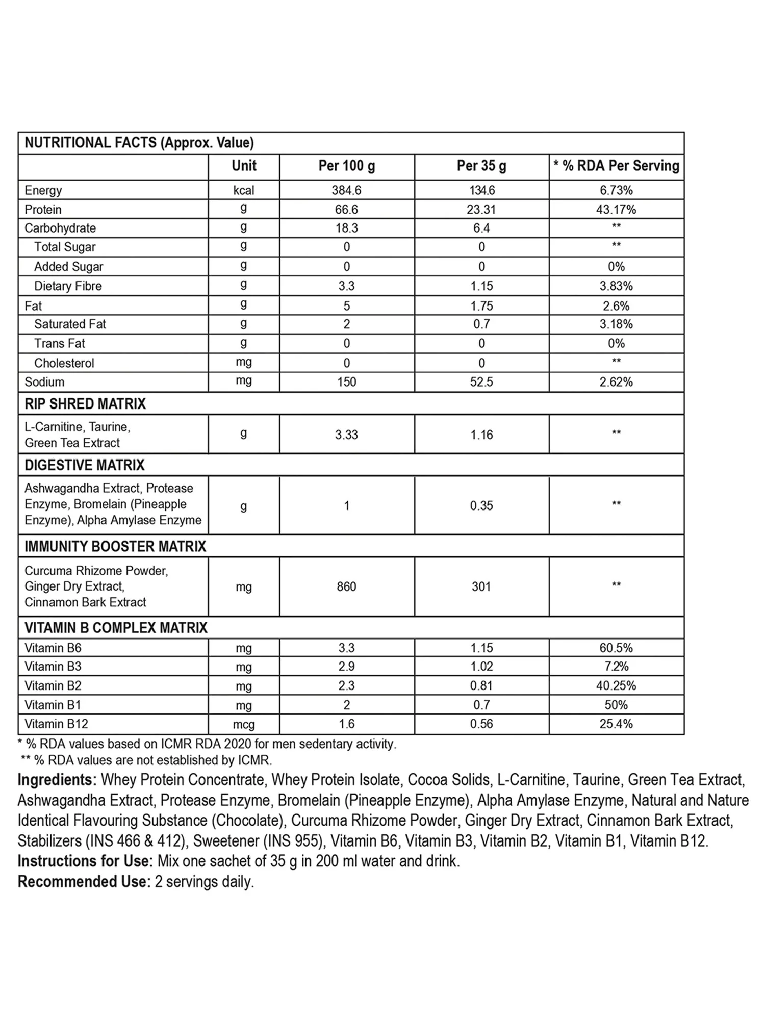 Herbfast Protein Fast-release whey proteins for lean muscle growth Chocolate 30 Sachets 1050g - Image 7