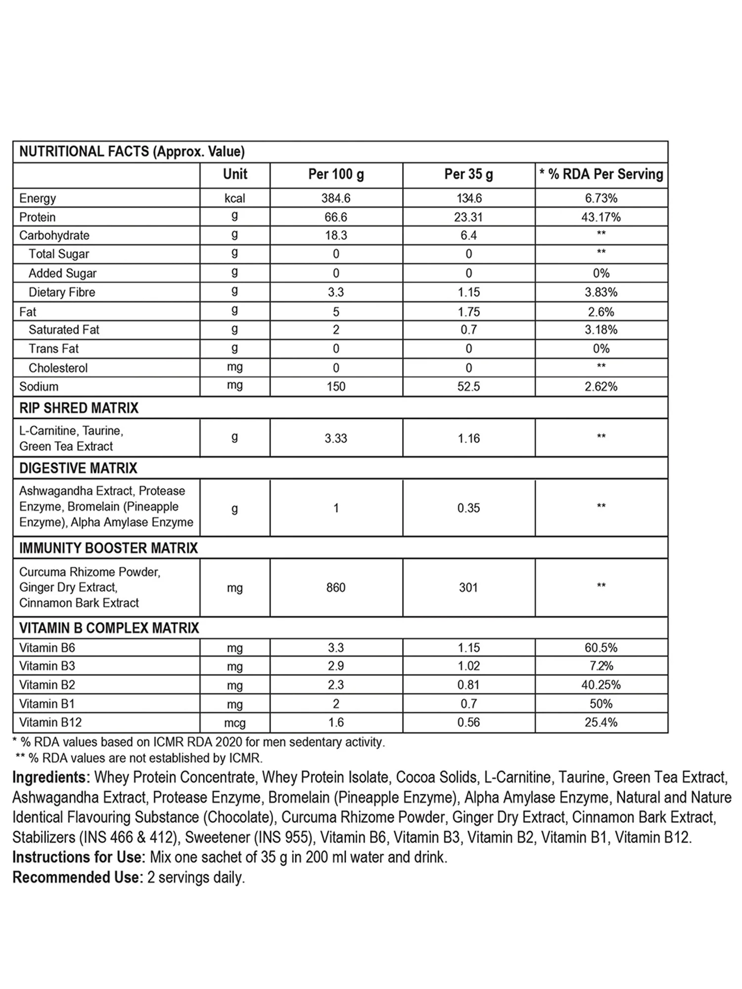 Herbfast Protein Fast-release whey proteins for lean muscle growth Chocolate 60 Sachets 2100g - Image 7