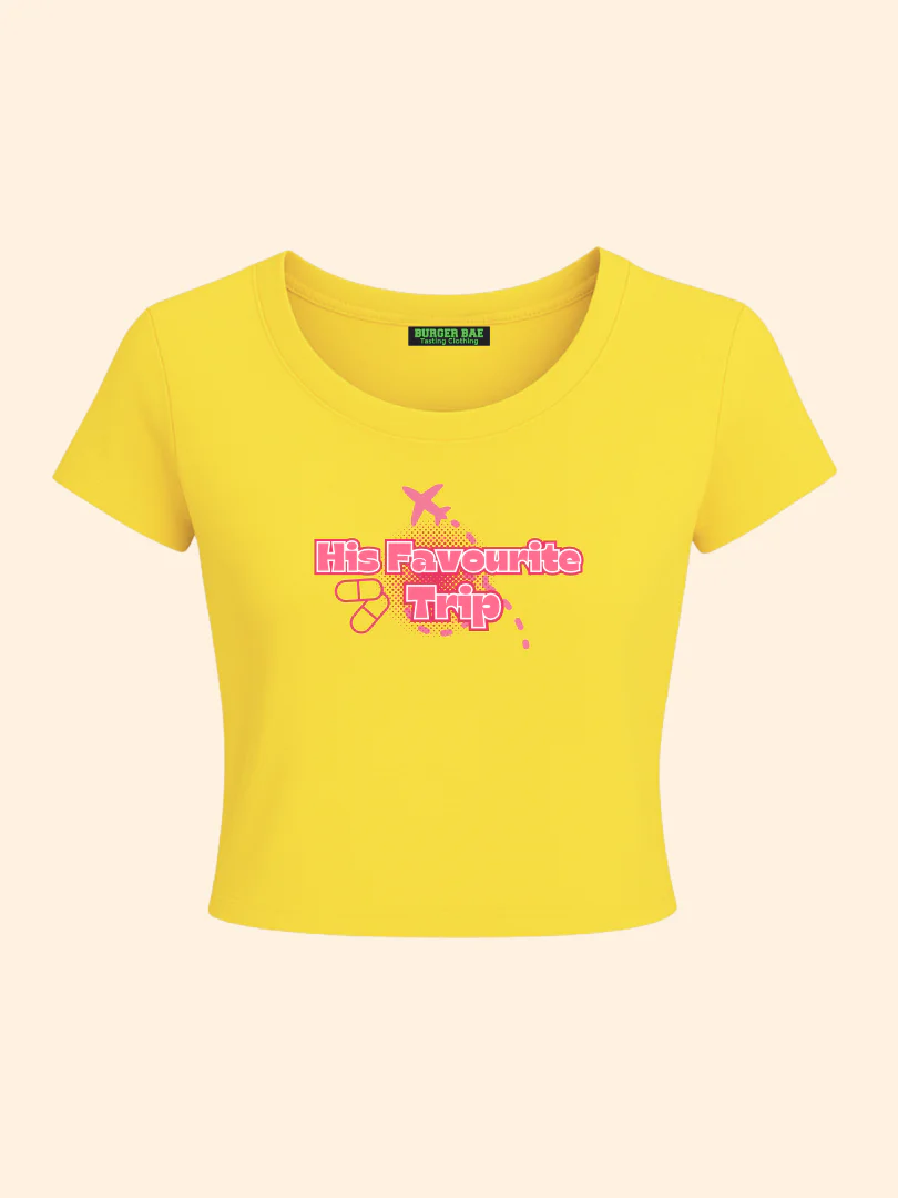 His Favourite Trip it Girl Baby tee for Women - Image 11