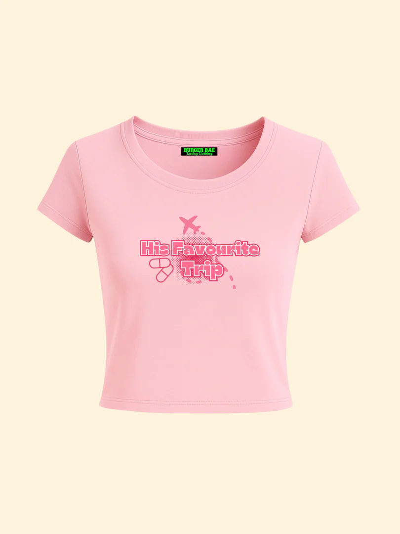 His Favourite Trip it Girl Baby tee for Women - Image 2
