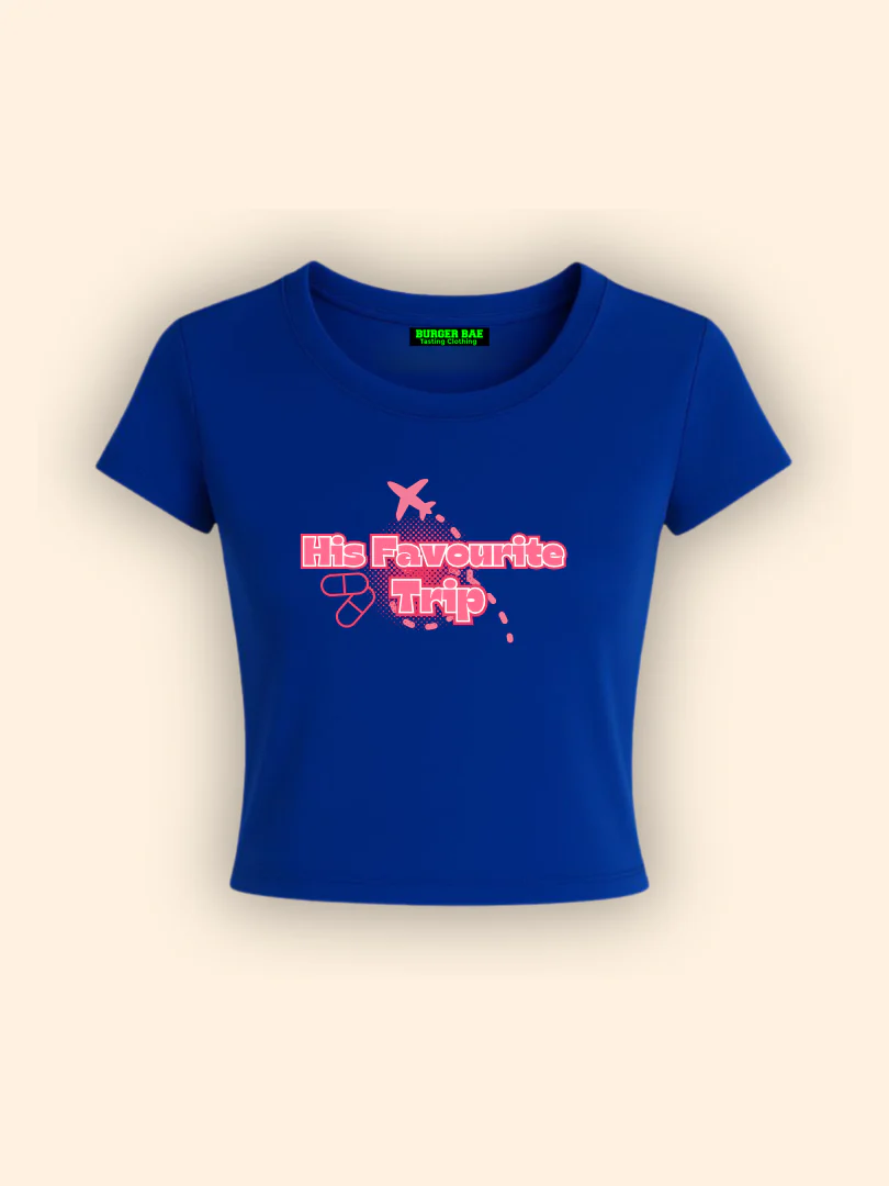 His Favourite Trip it Girl Baby tee for Women - Image 5