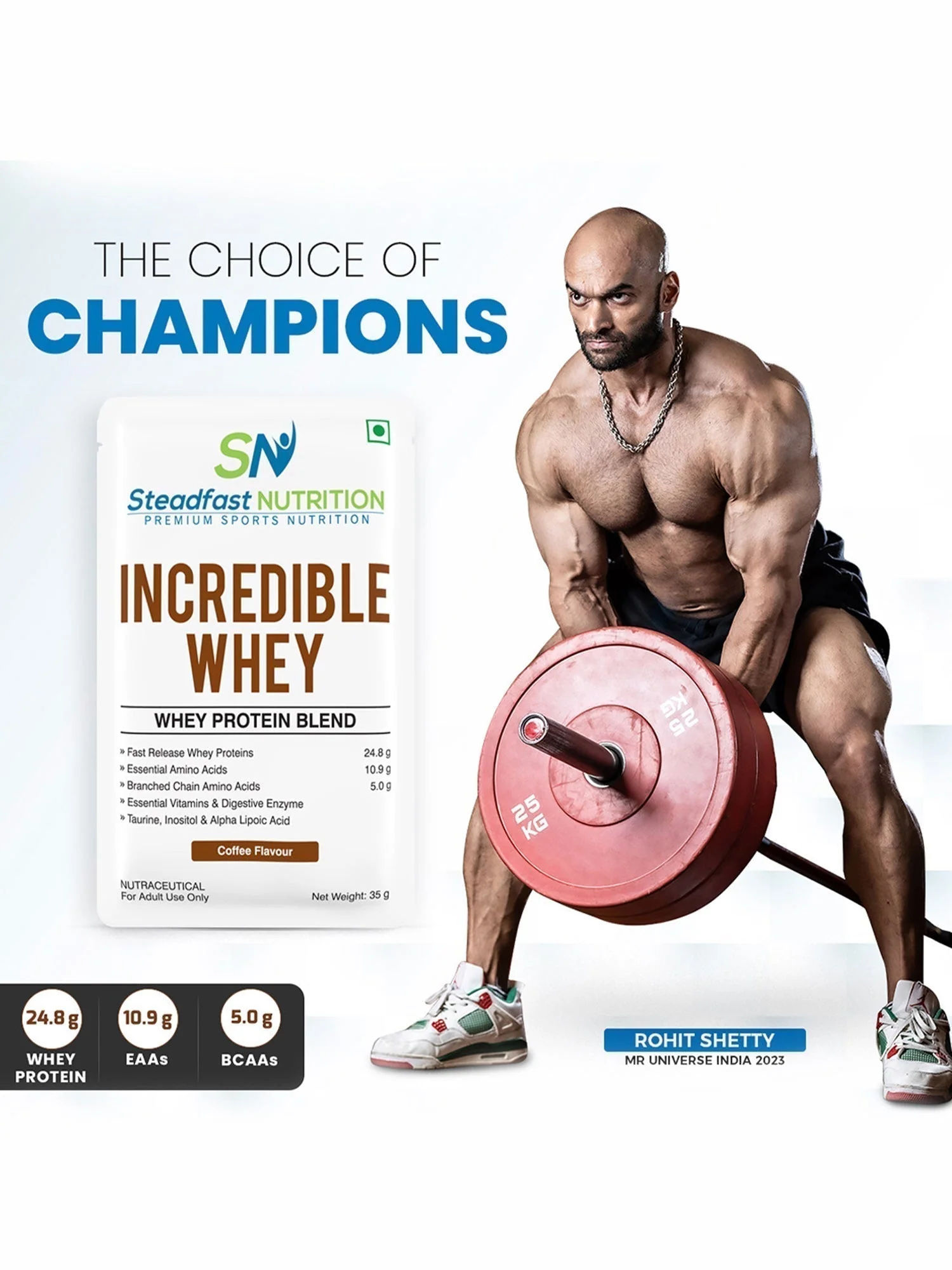 Incredible Whey Protein Blend For An Incredible You Coffee 30 Sachets 1050g - Image 3