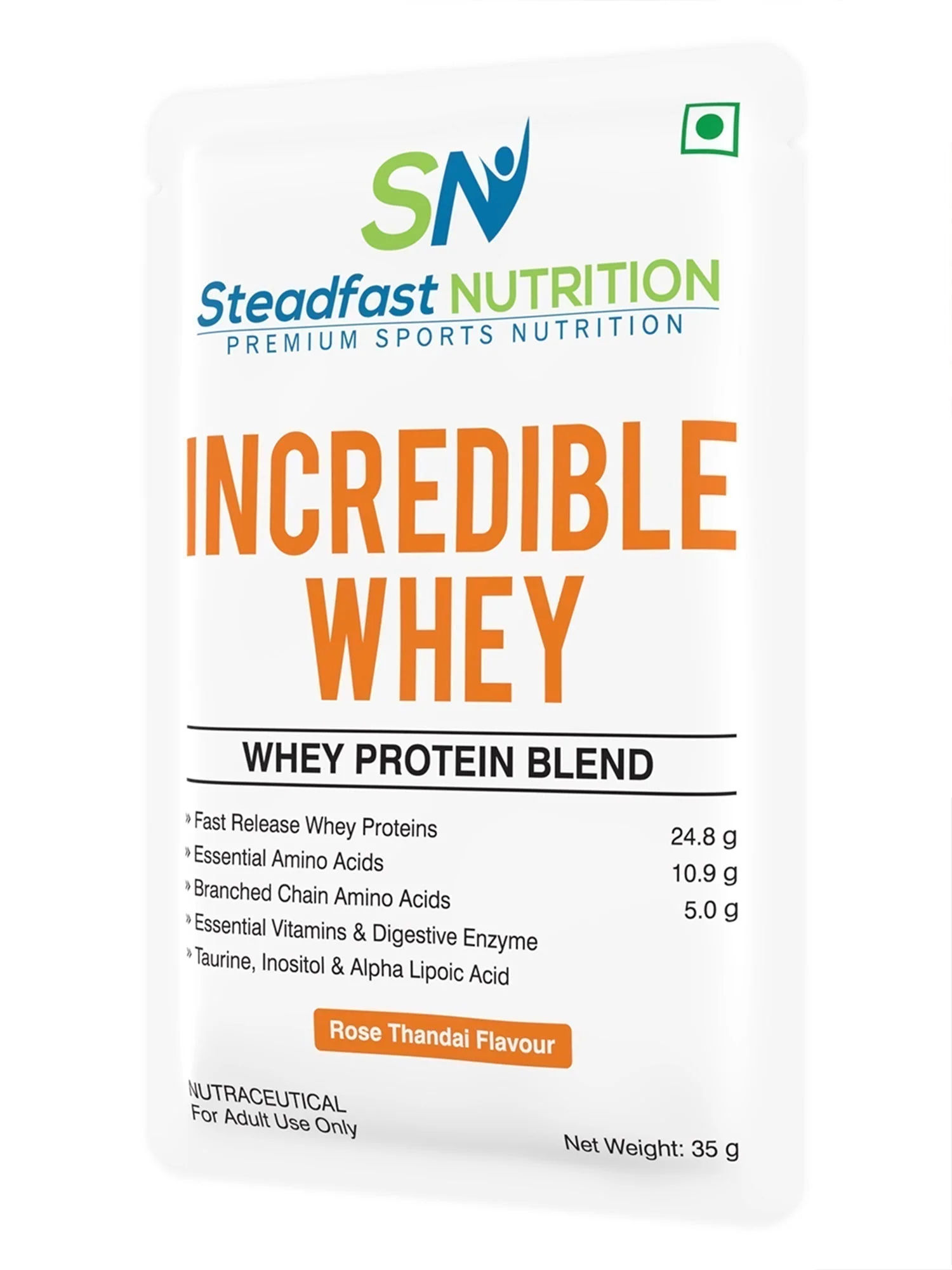 Incredible Whey Protein Blend For An Incredible You Rose Thandai 30 Sachets 1050g - Image 5