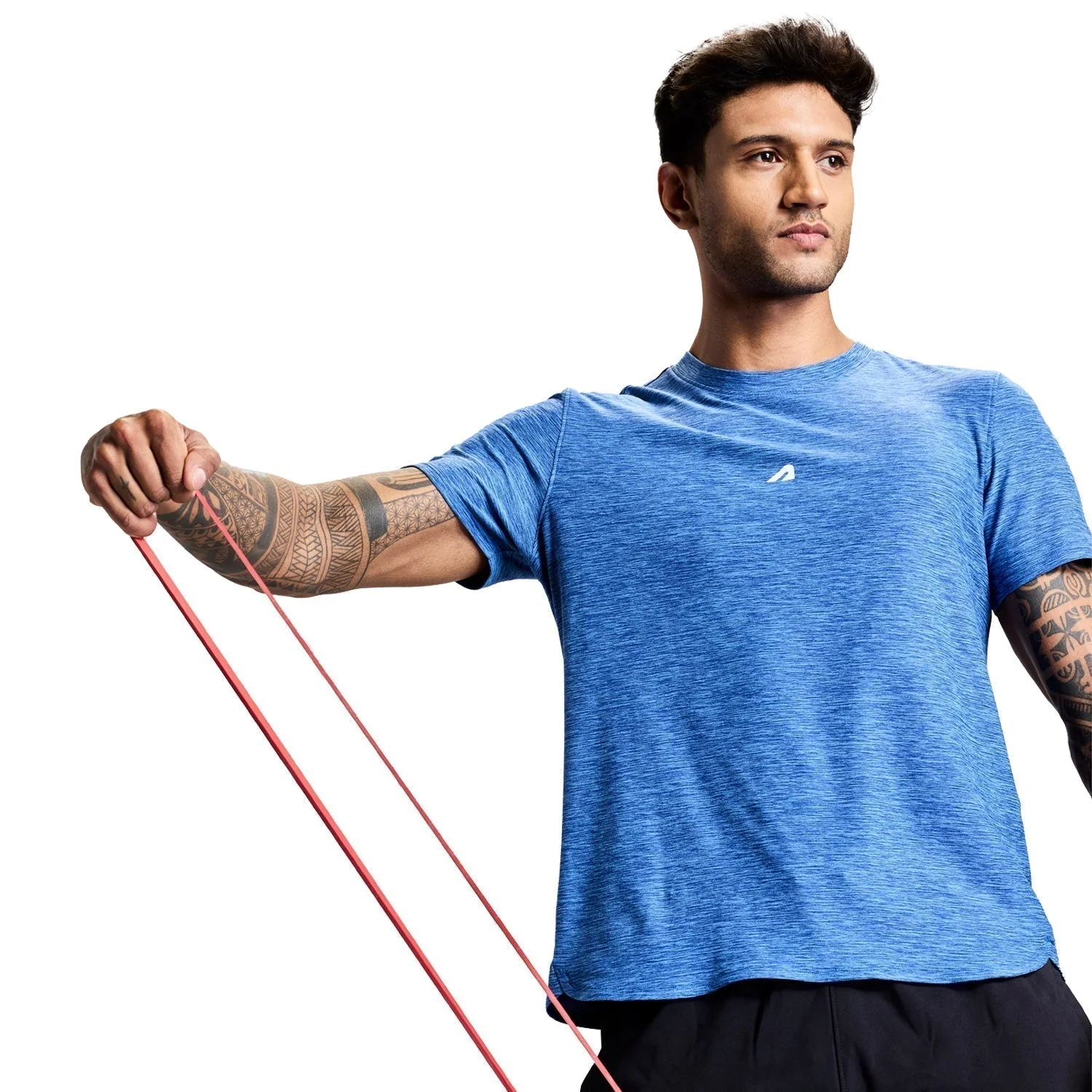 Intense Mens Tee - Melange Blue - Image 3