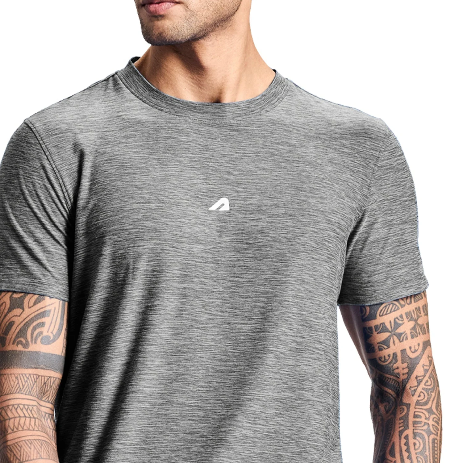 Intense Mens Tee - Melange Grey - Image 3