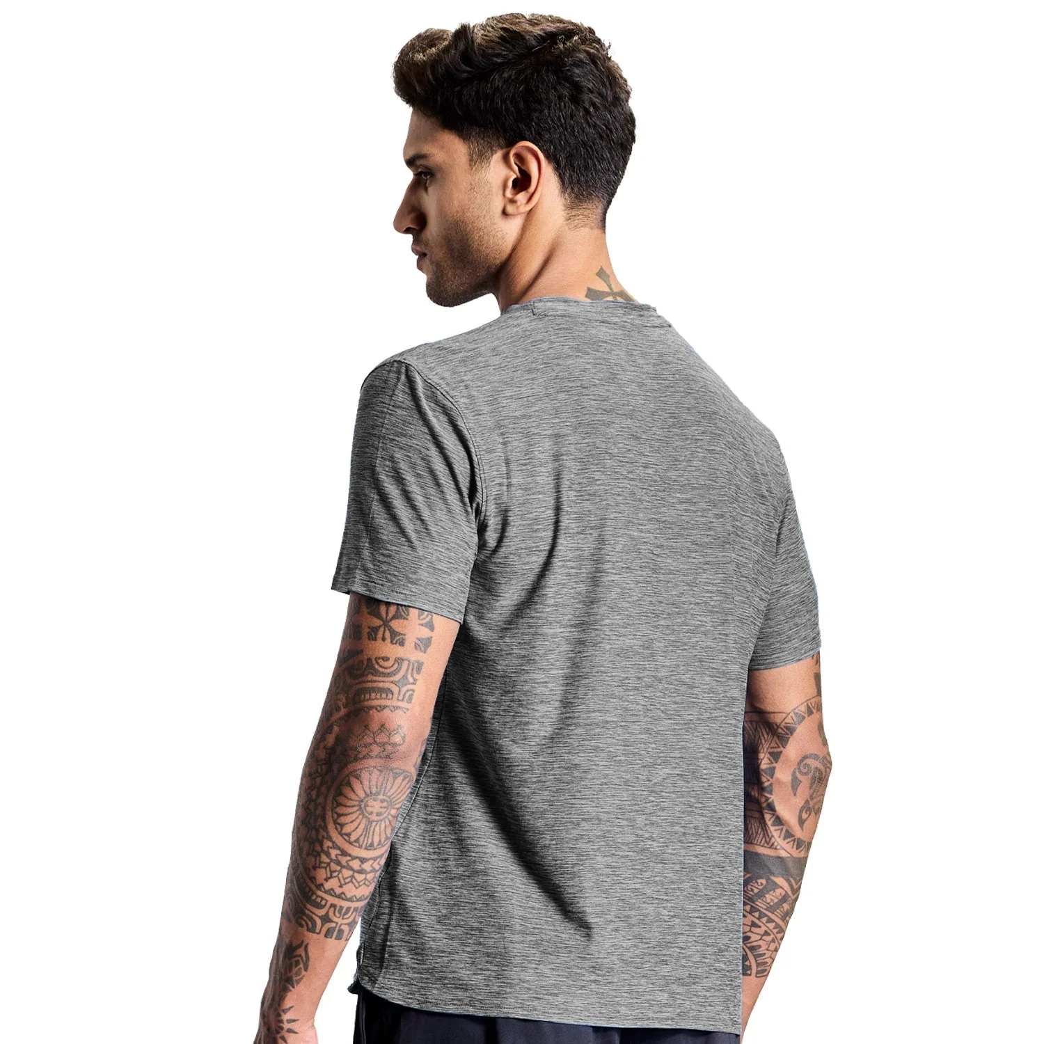 Intense Mens Tee - Melange Grey - Image 5
