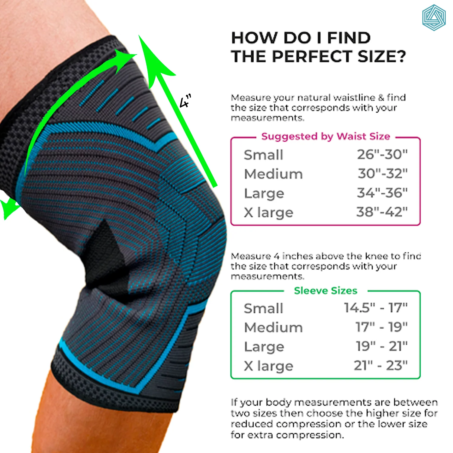 Knee Support Sleeve/Cap-Blue - Image 5