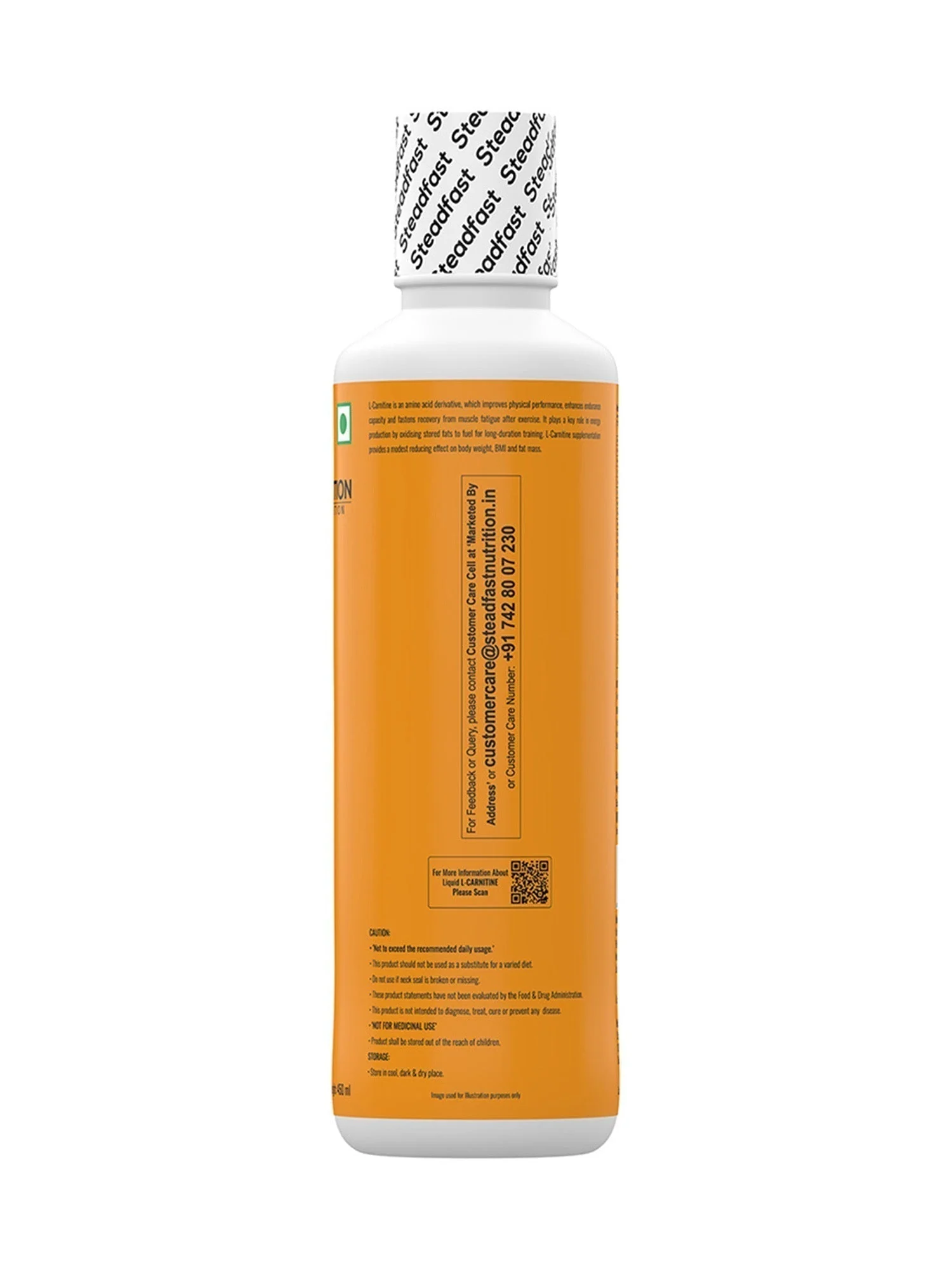 L-Carnitine 3000mg Liquid Supplement with Vitamin B5 450ml (Orange) - Image 4