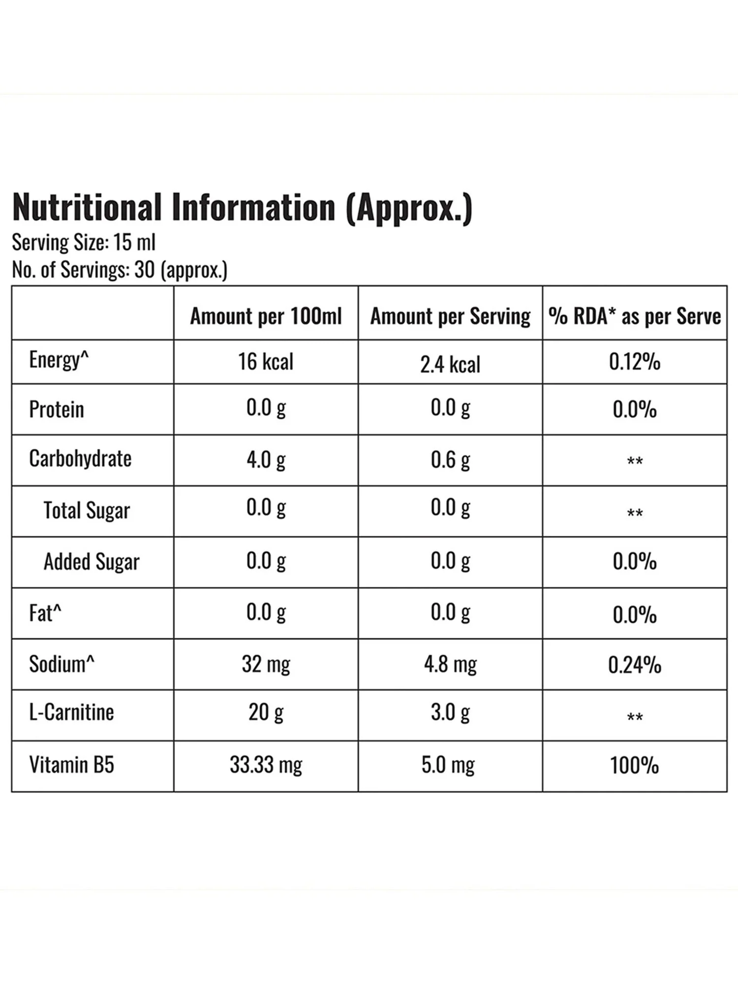 L-Carnitine 3000mg Liquid Supplement with Vitamin B5 450ml (Orange) - Image 6