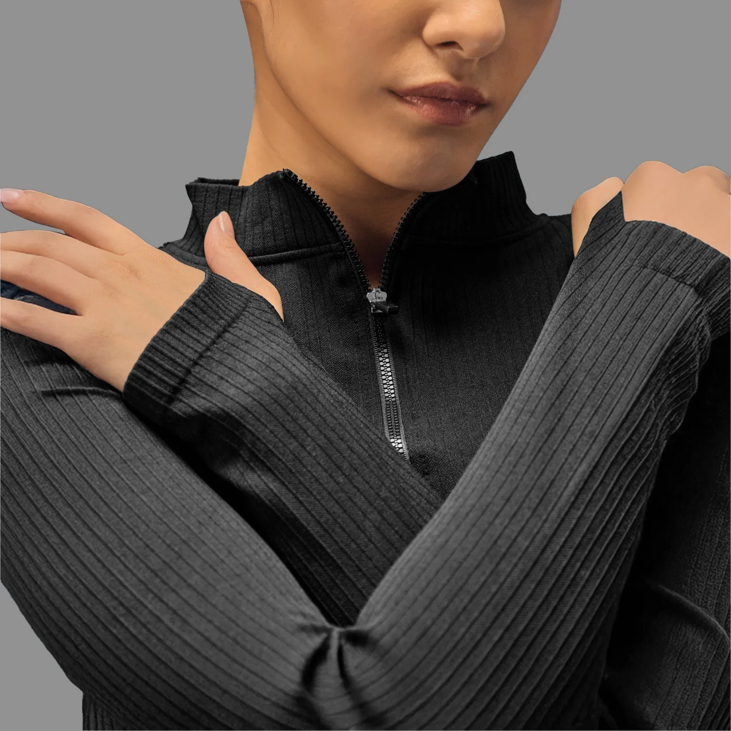 Limitless Snatched Cropped Ripped Jacket - BLACK - Image 5