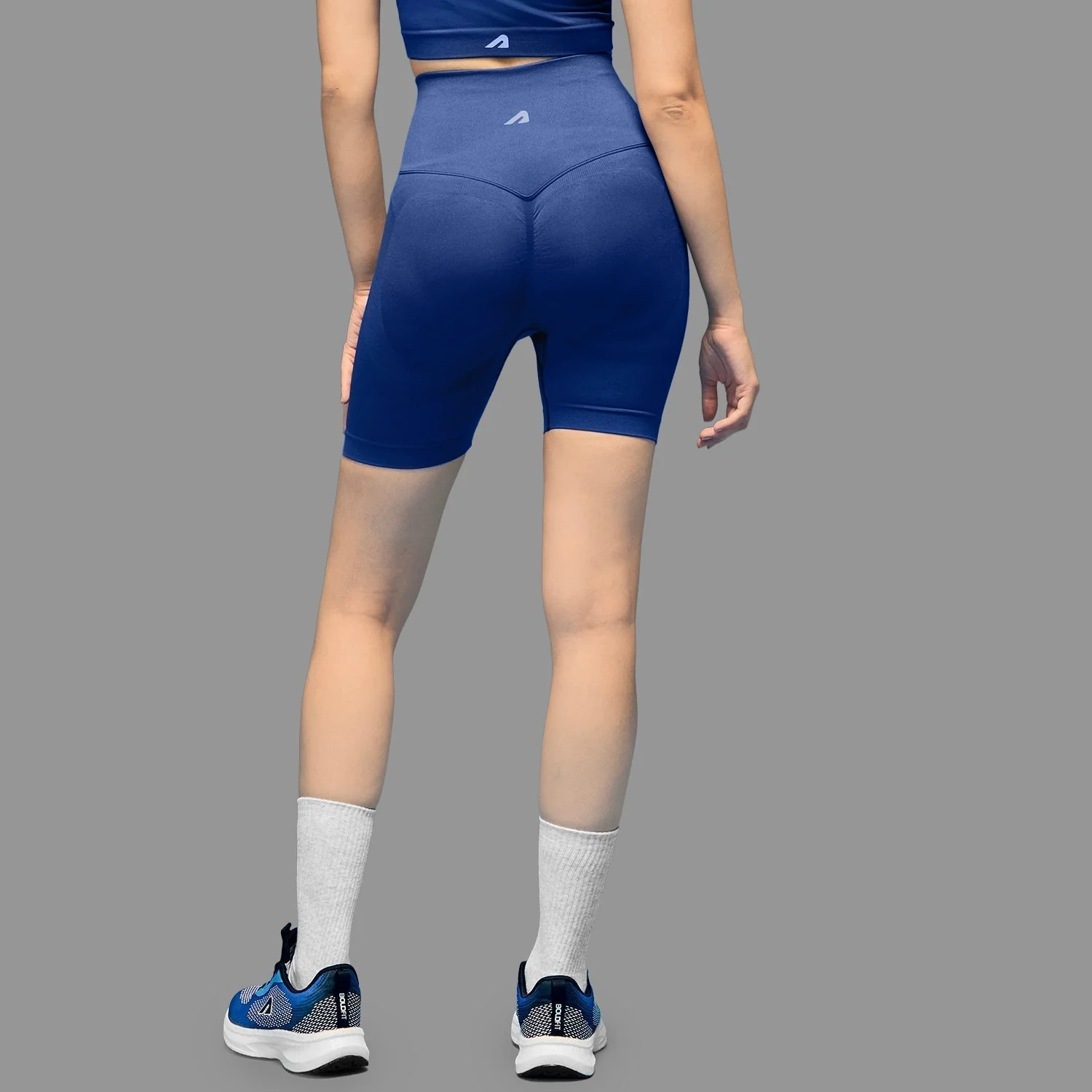 Limitless Snatched high waisted ruched back shorts - Navy Blue - Image 2