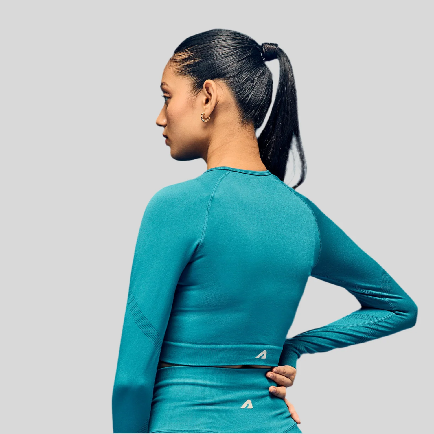 Limitless snatched Long sleeve drop top- Green - Image 3