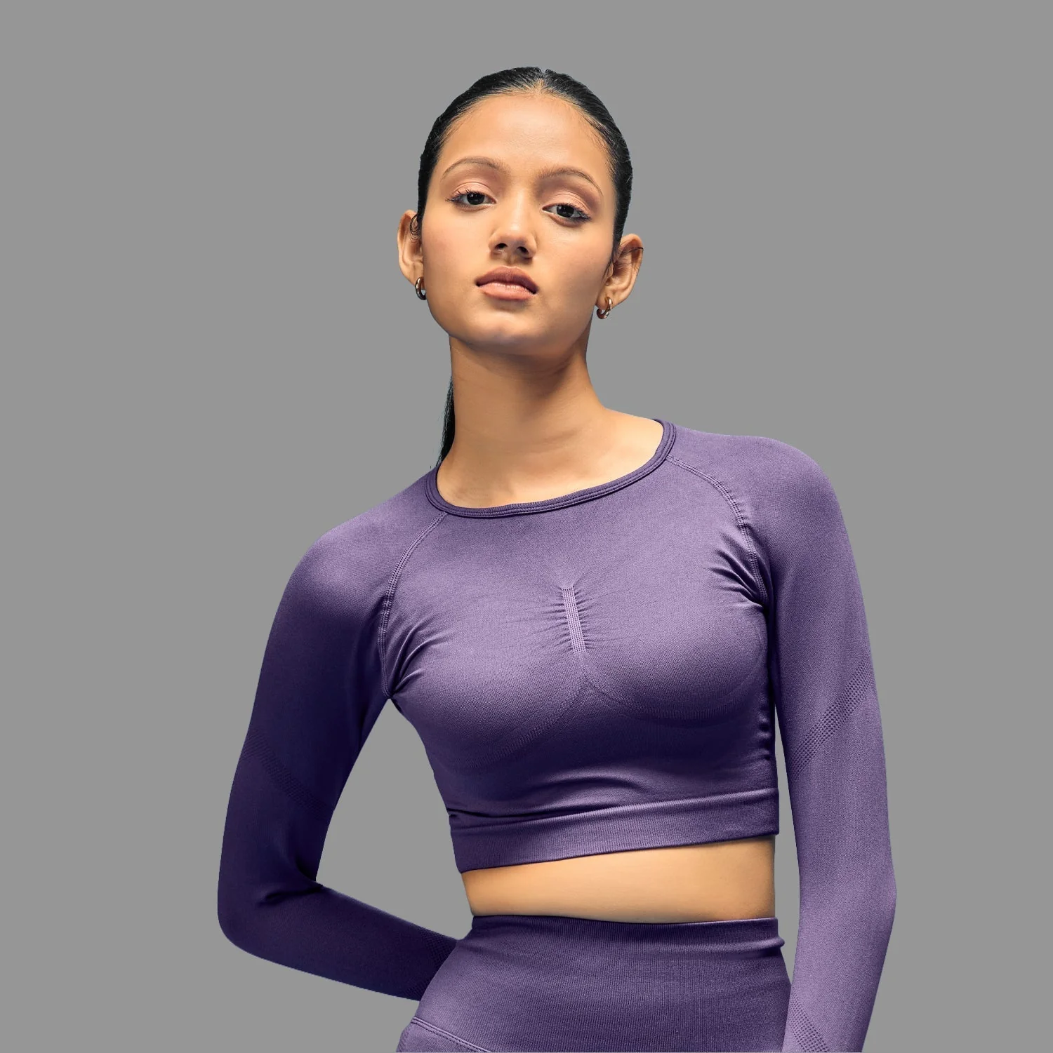 Limitless snatched Long sleeve drop top- Purple - Image 6