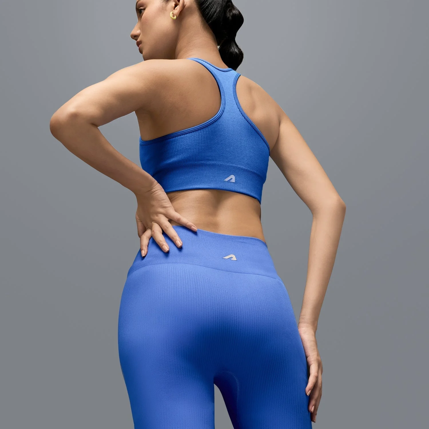 Limitless Snatched Mid waisted ripped Leggings - BLUE - Image 3