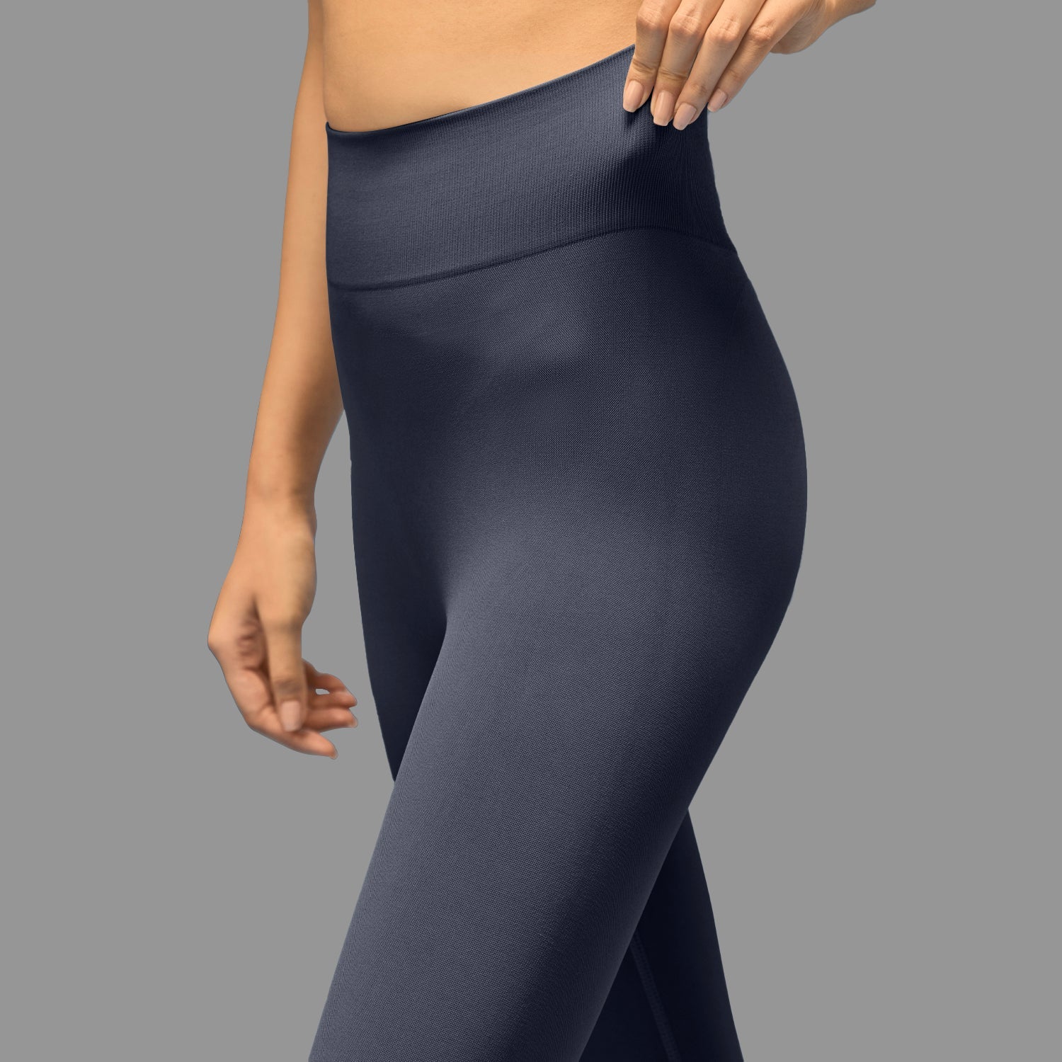 Limitless snatched ribbed waistband & Ruched back legging - GREY - Image 4