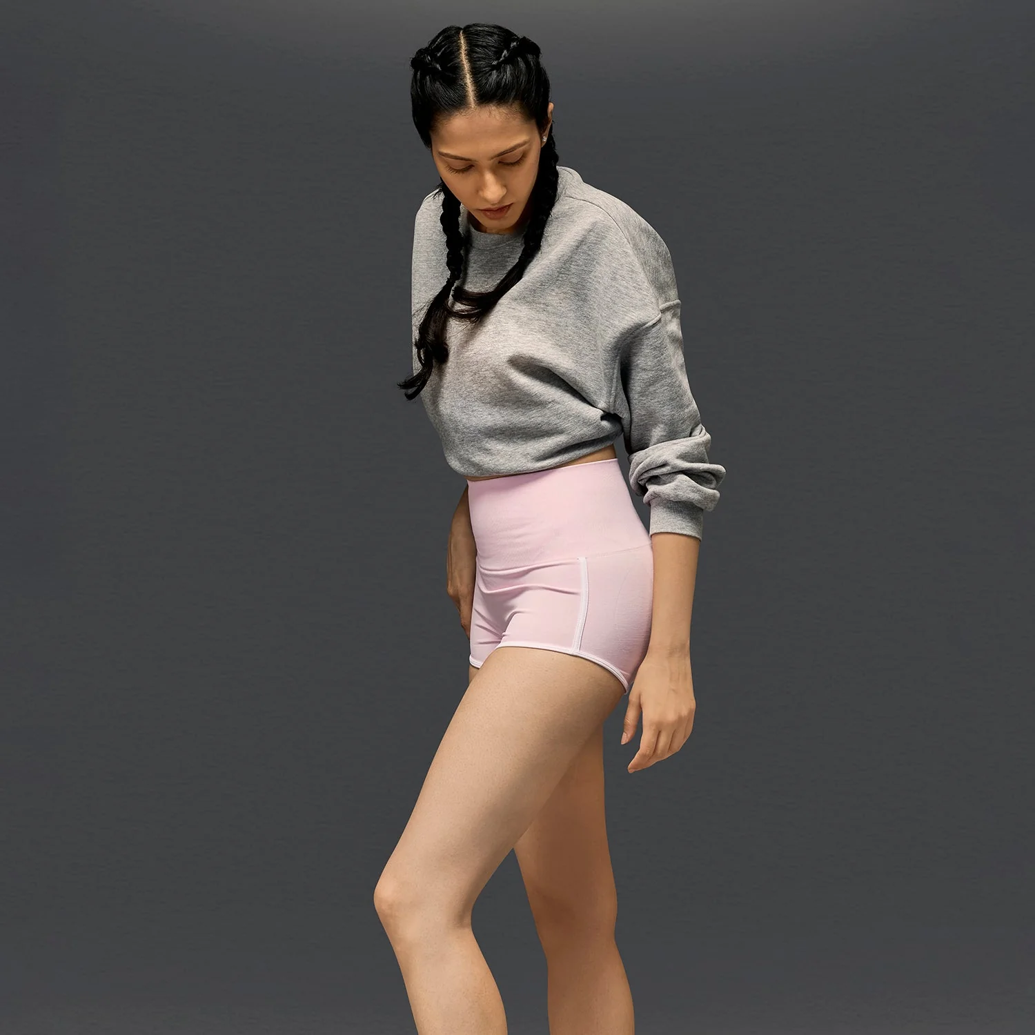 Limtiless snatched ruched back booty shorts - PINK - Image 5