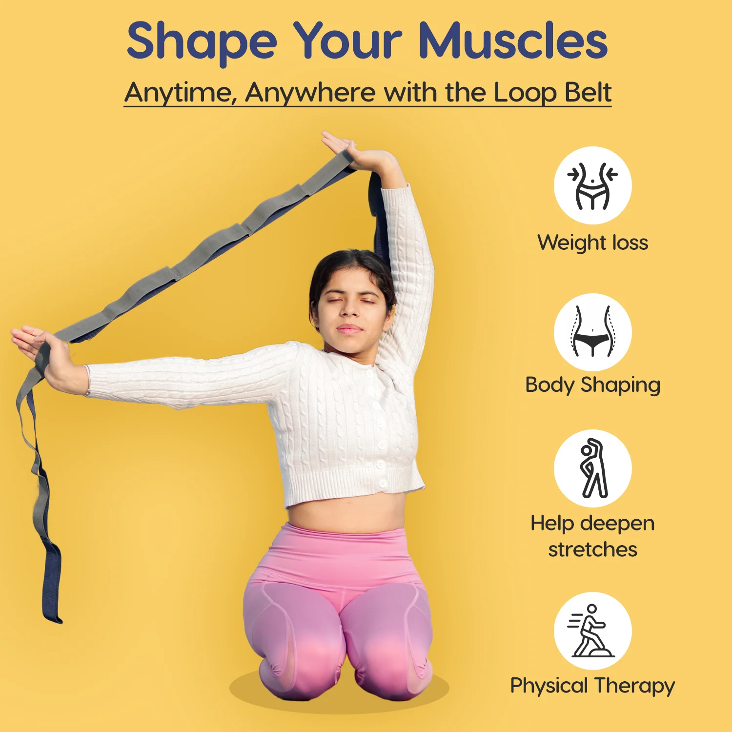 Loop Yoga Stretch Belt - Image 3