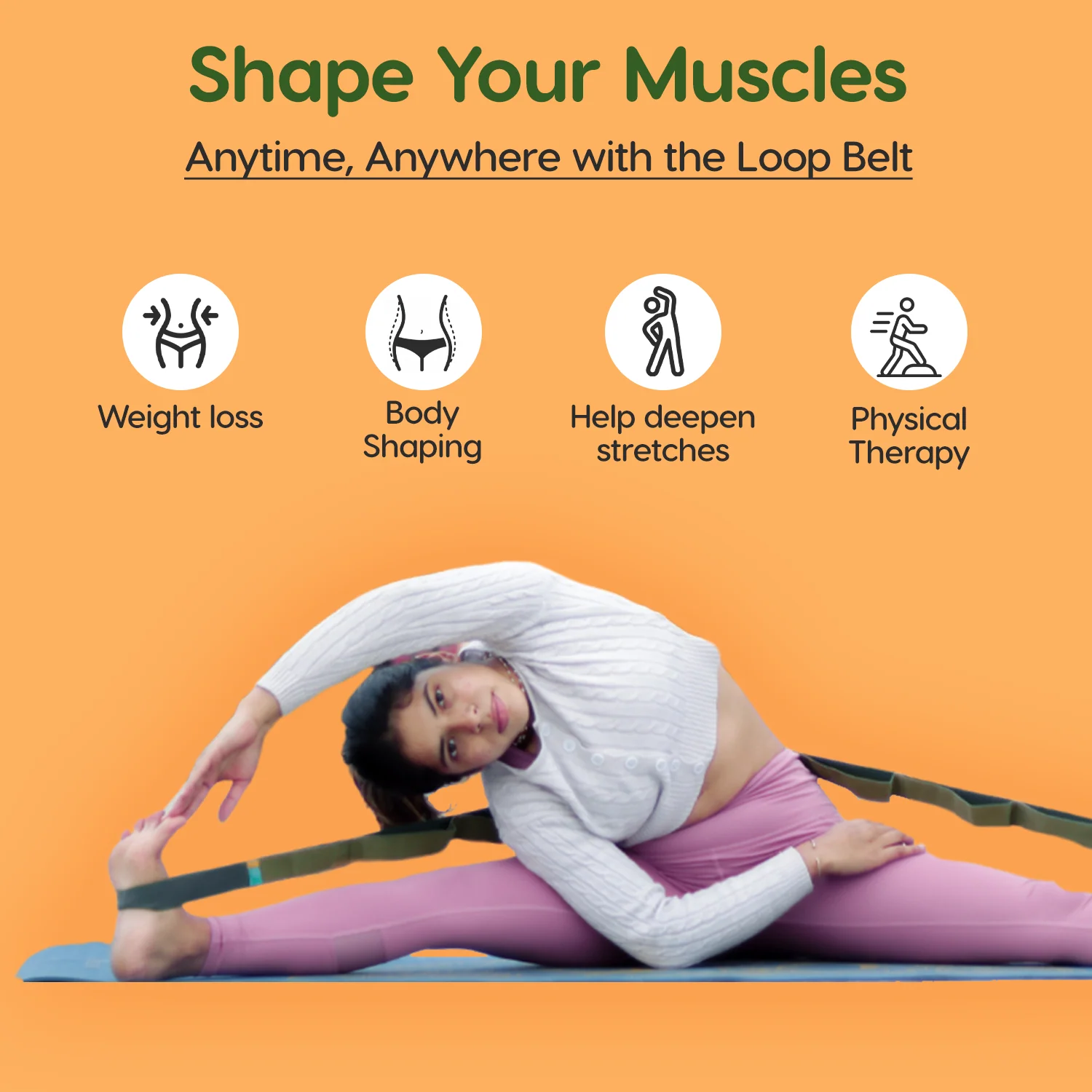 Loop Yoga Stretch Belt - Image 8