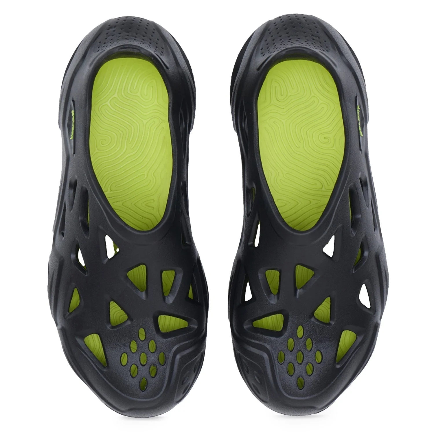 Men Slipon Dripz Sliders  - Black Neon - Image 4