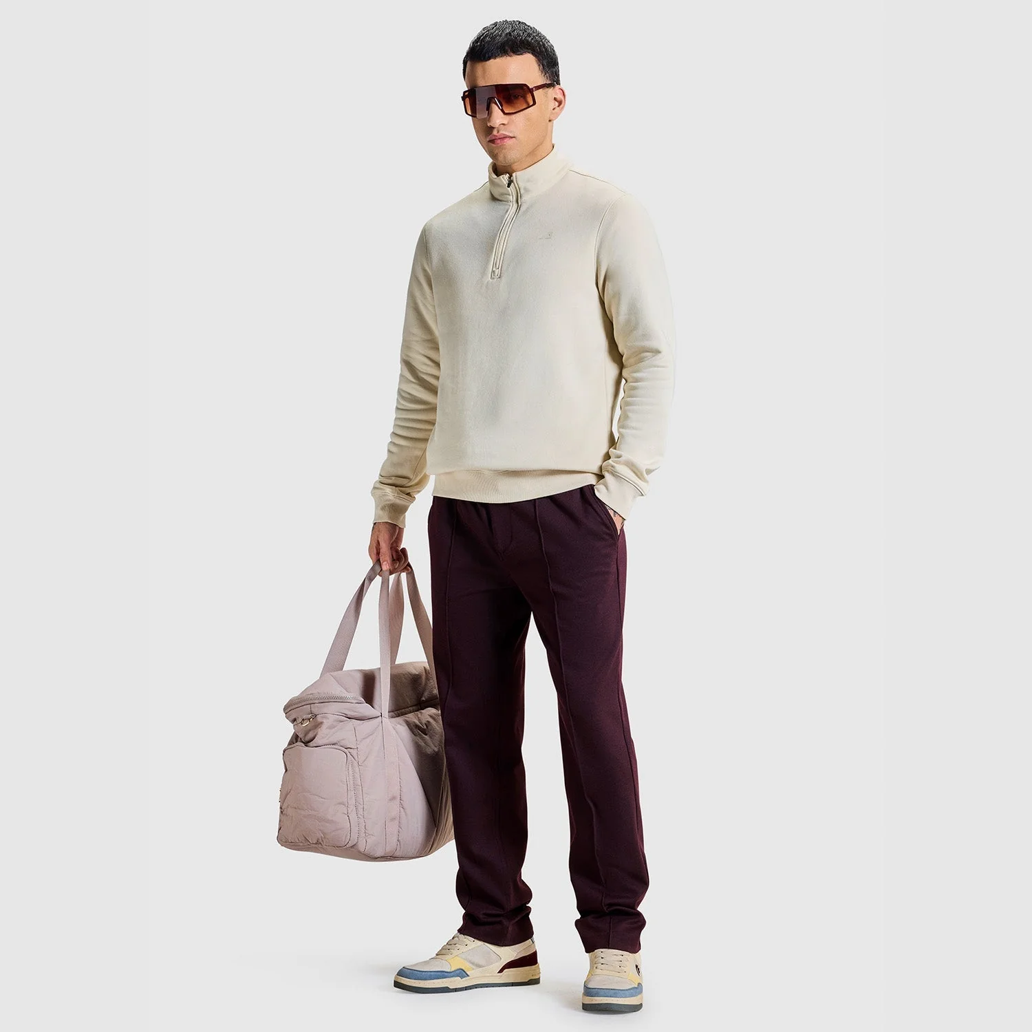 Men Whitecap Grey Half Zipper Jacket - Image 7