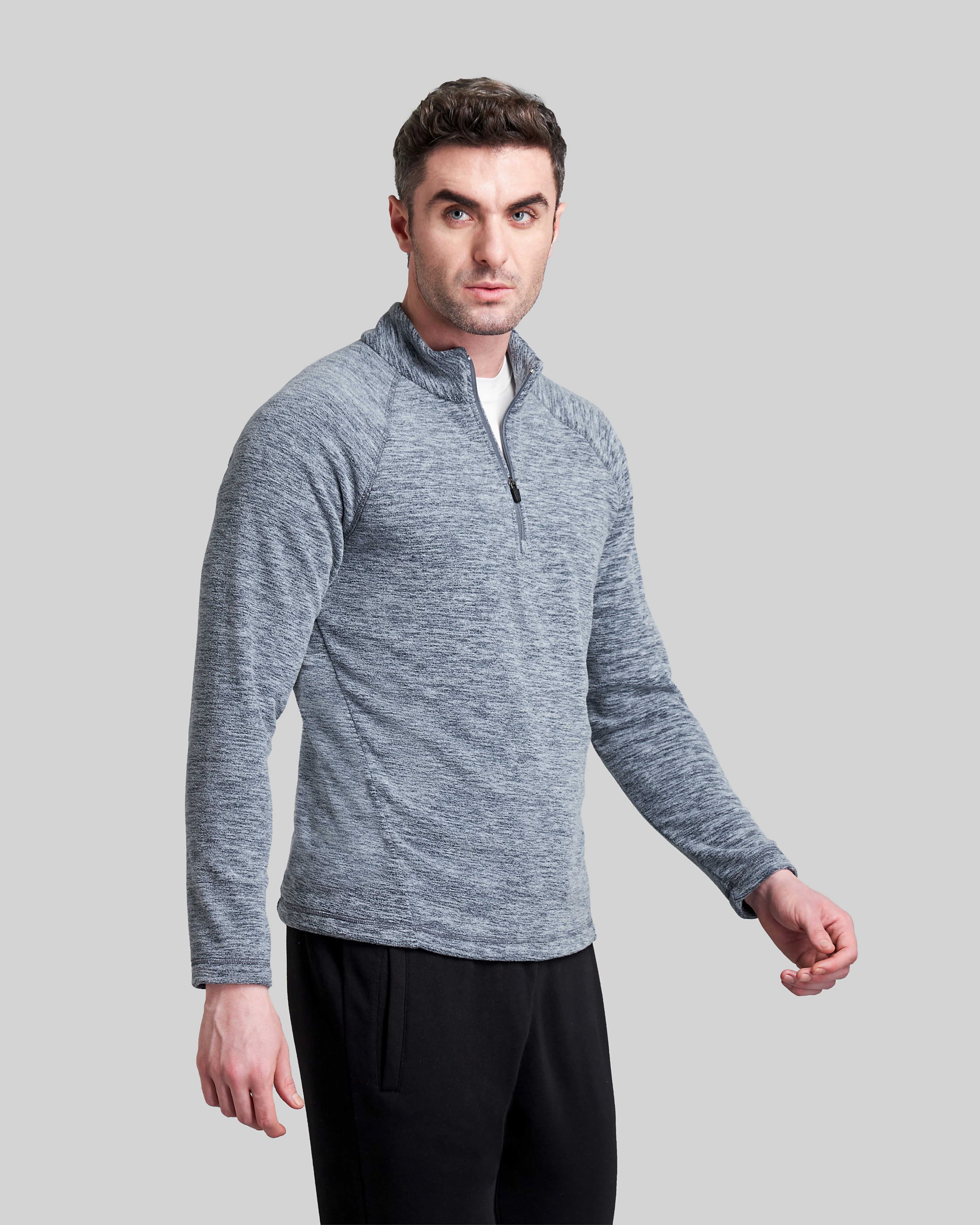Mens Half Zip Sweatshirt Fleece - Image 5