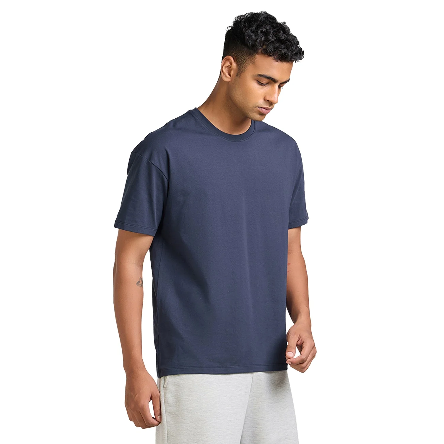 Mens Oversized T-Shirt - Navy - Image 5