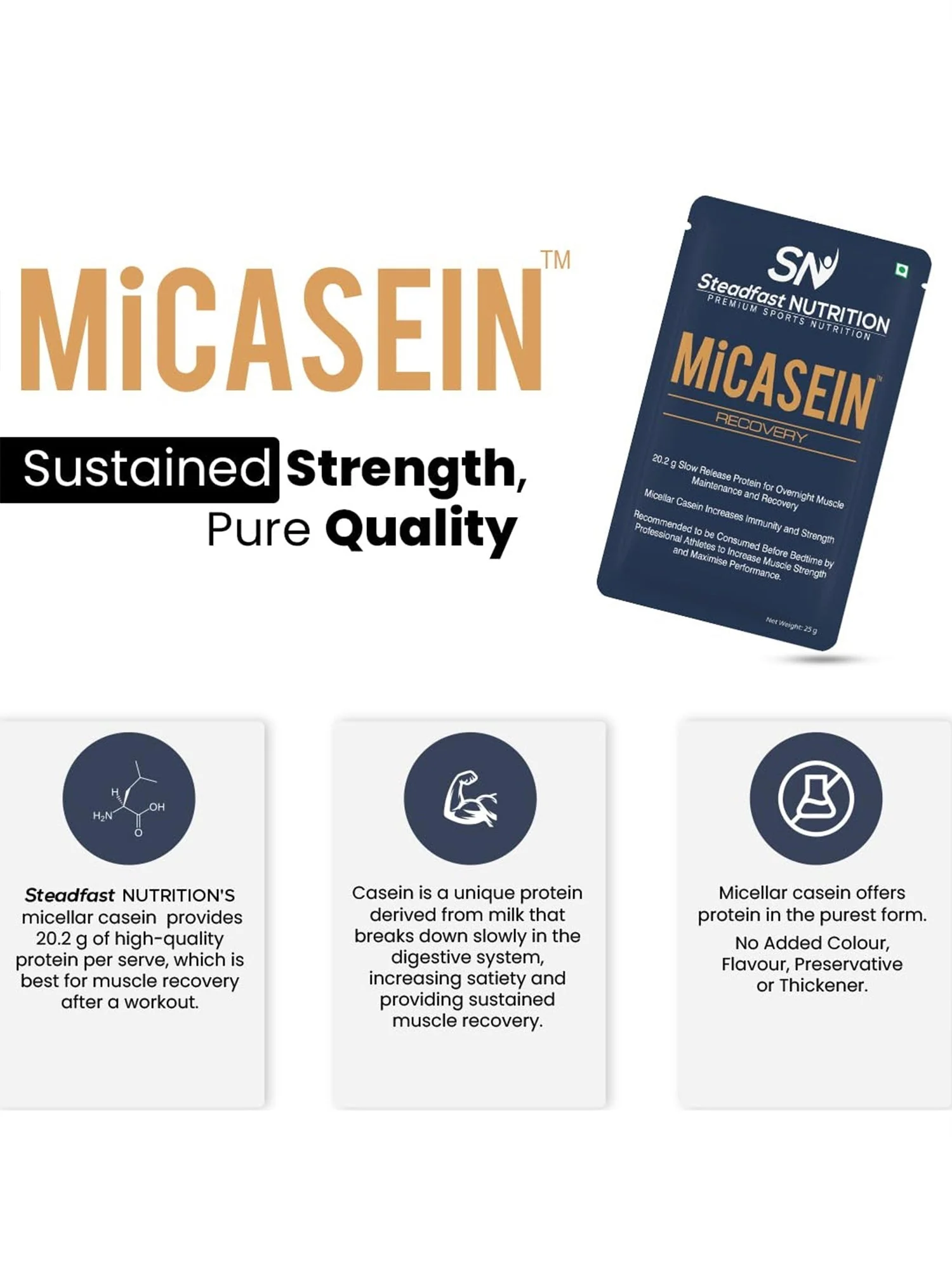 Micasein Recovery Increase Immunity Strength Recovery Unflavoured 30 Sachets 750g - Image 5